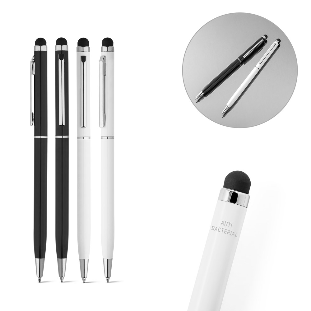 Stylo à bille antibactérien en aluminium - Châteauneuf-du-Pape