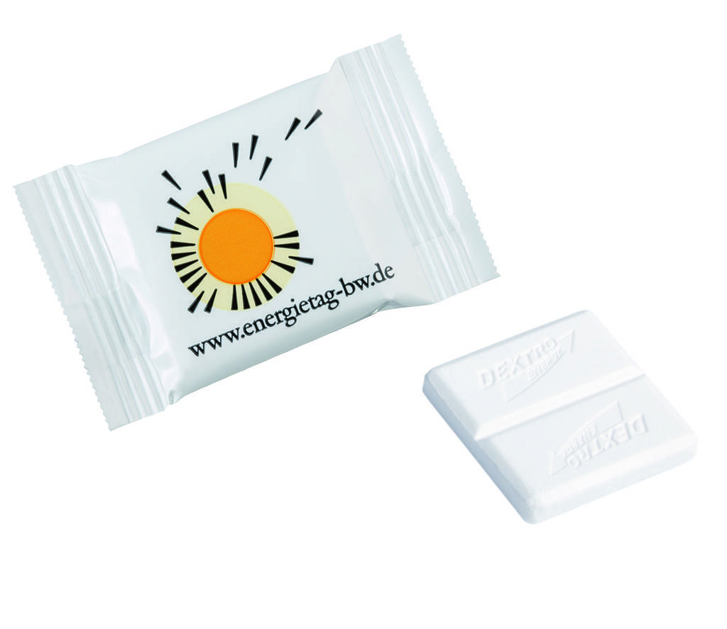 Emballage bonbon personnalisé avec Dextro energy - Zaprinta Belgique