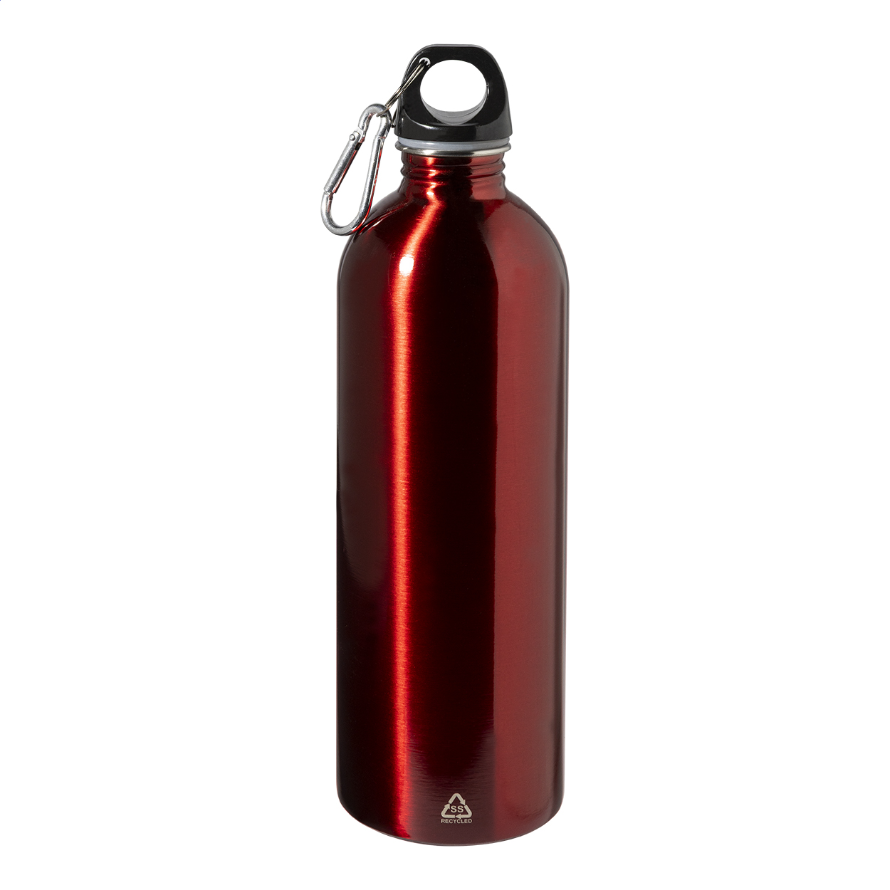 Gourde Ressuto XL personnalisée en inox recyclé avec mousqueton, 750 ml