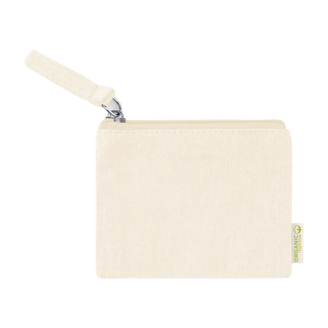Porte-monnaie zippé Florin personnalisé en coton 100 % recyclé imprimé avec logo