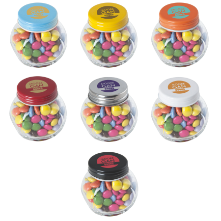 Petit pot à bonbons avec couvercle coloré et Carletties - Bourg - Zaprinta Belgique