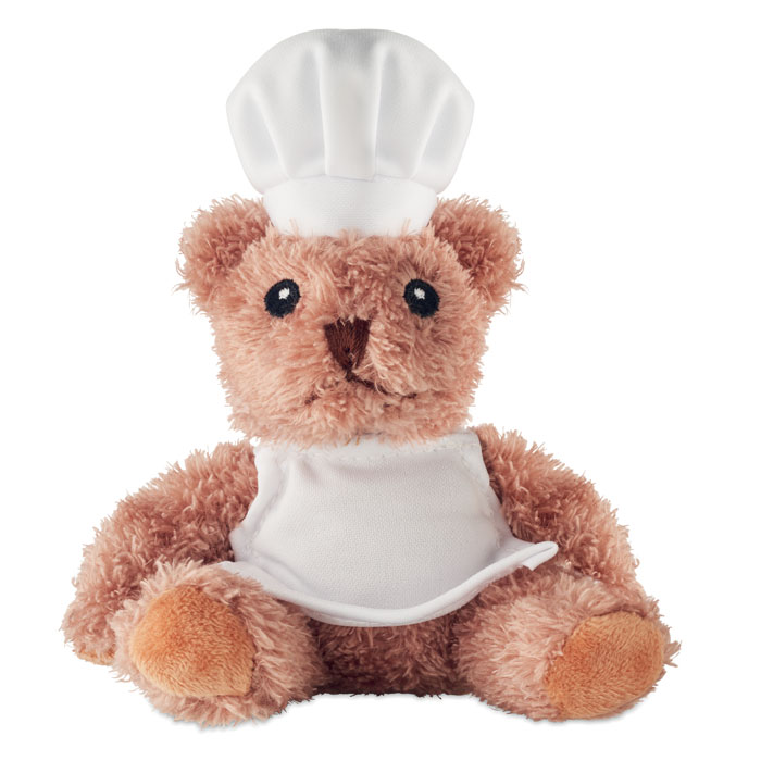 Pluche teddybeer chef-kok bedrukken met logo