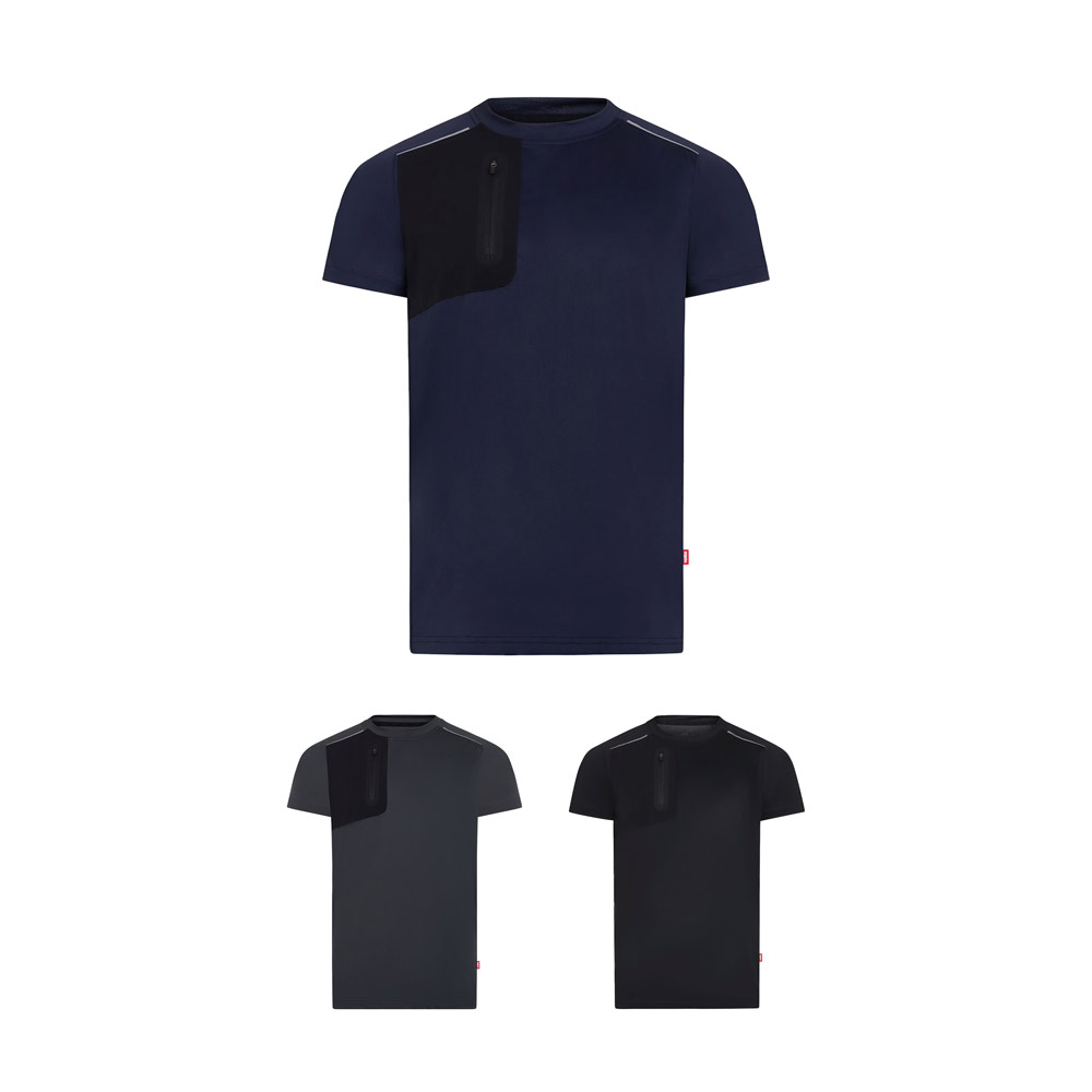 VL RHEA. Technisch wafel-T-shirt (110 g/m²), gemaakt van 100% gerecycled polyester
