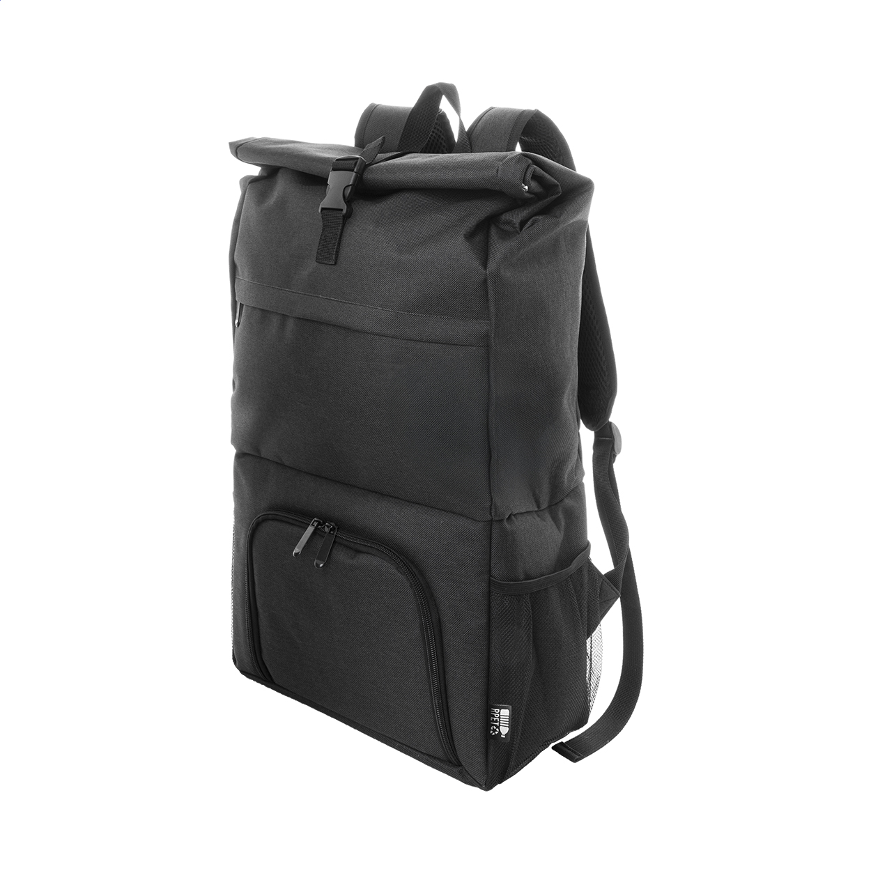 Chilltop Rolltop-Kühlrucksack aus 600D RPET mit Kühlfach und Logo bedrucken mit Logo