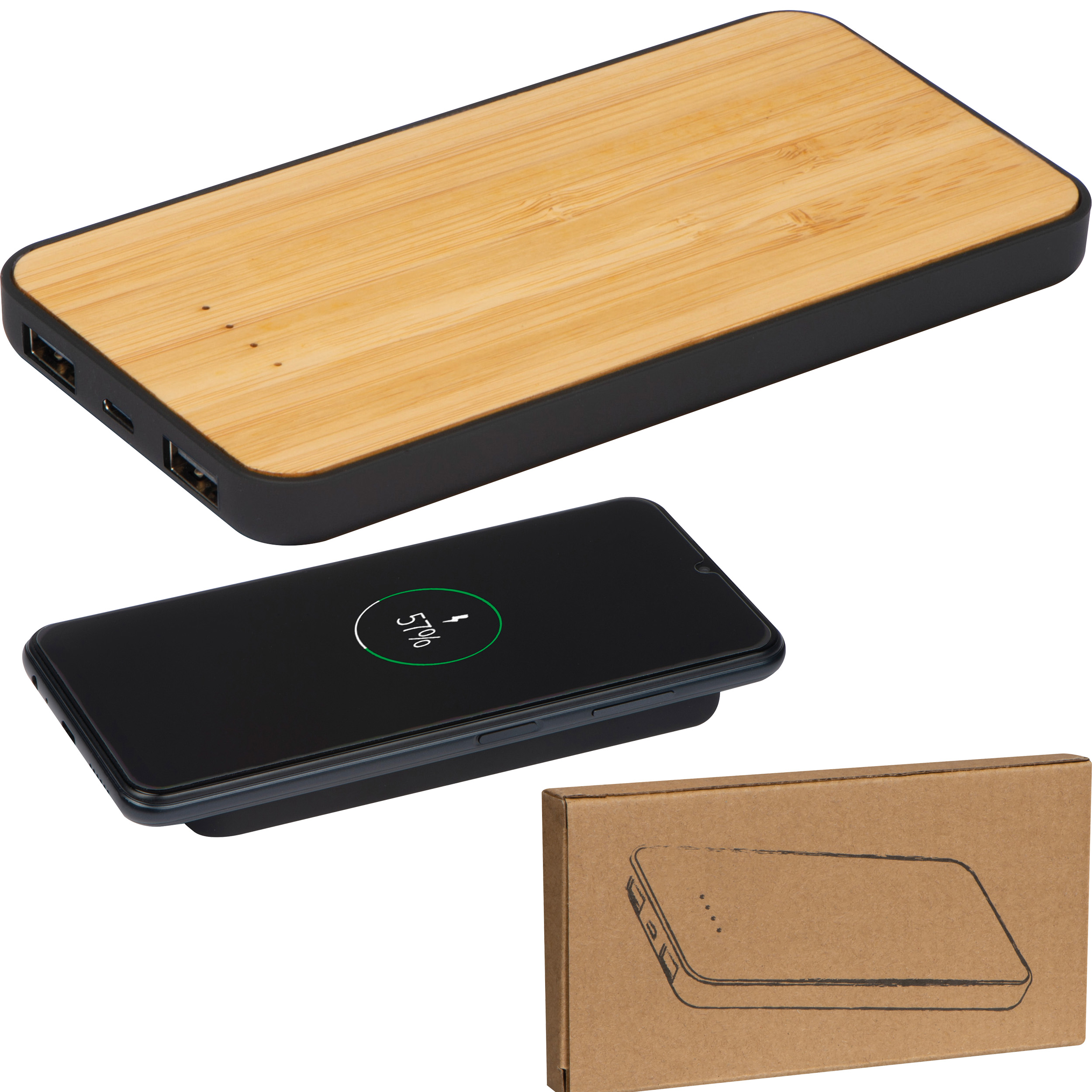 Draadloze oplader en powerbank - Stuivekenskerke