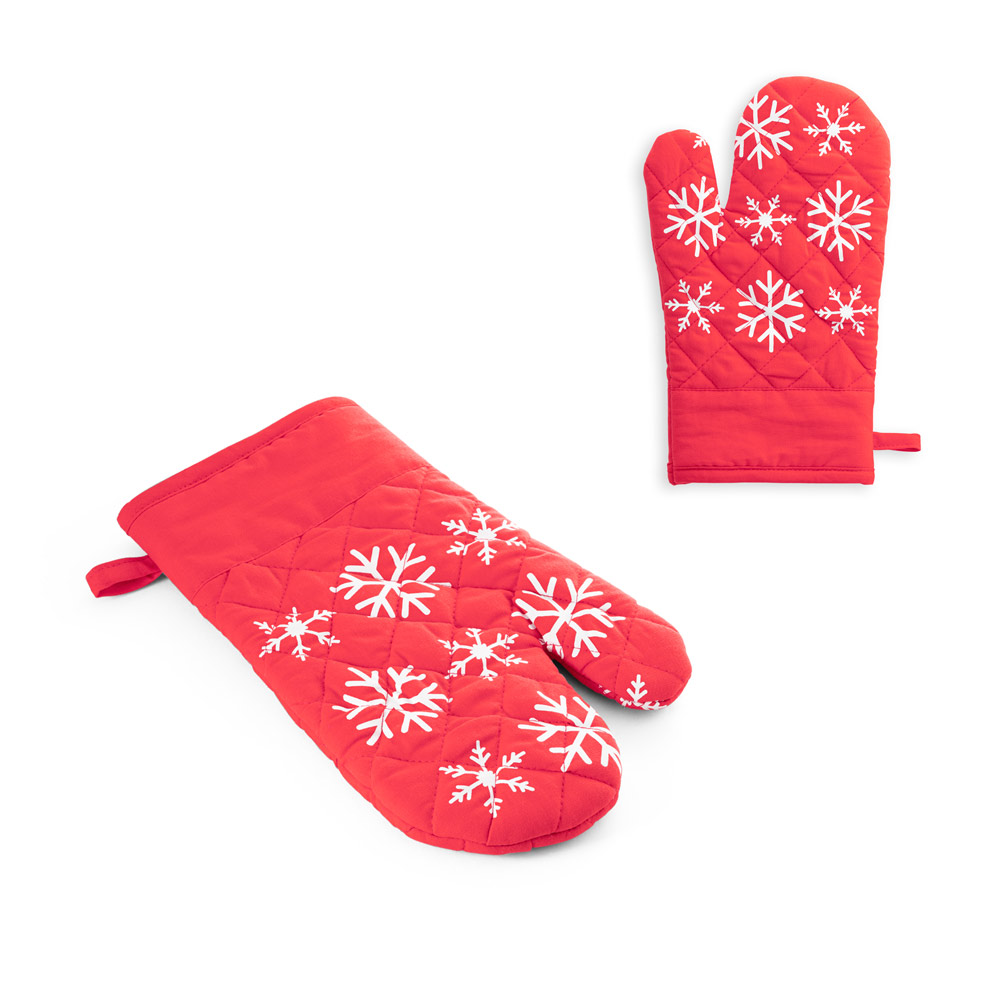 Kerstkeukenhandschoen - Rijkel bedrukken met logo