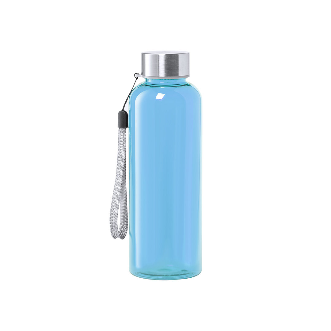 Bouteille d'eau Tritan transparente résistante à la chaleur sans BPA de 500ml avec capuchon en acier inoxydable - Conchez-de-Béarn