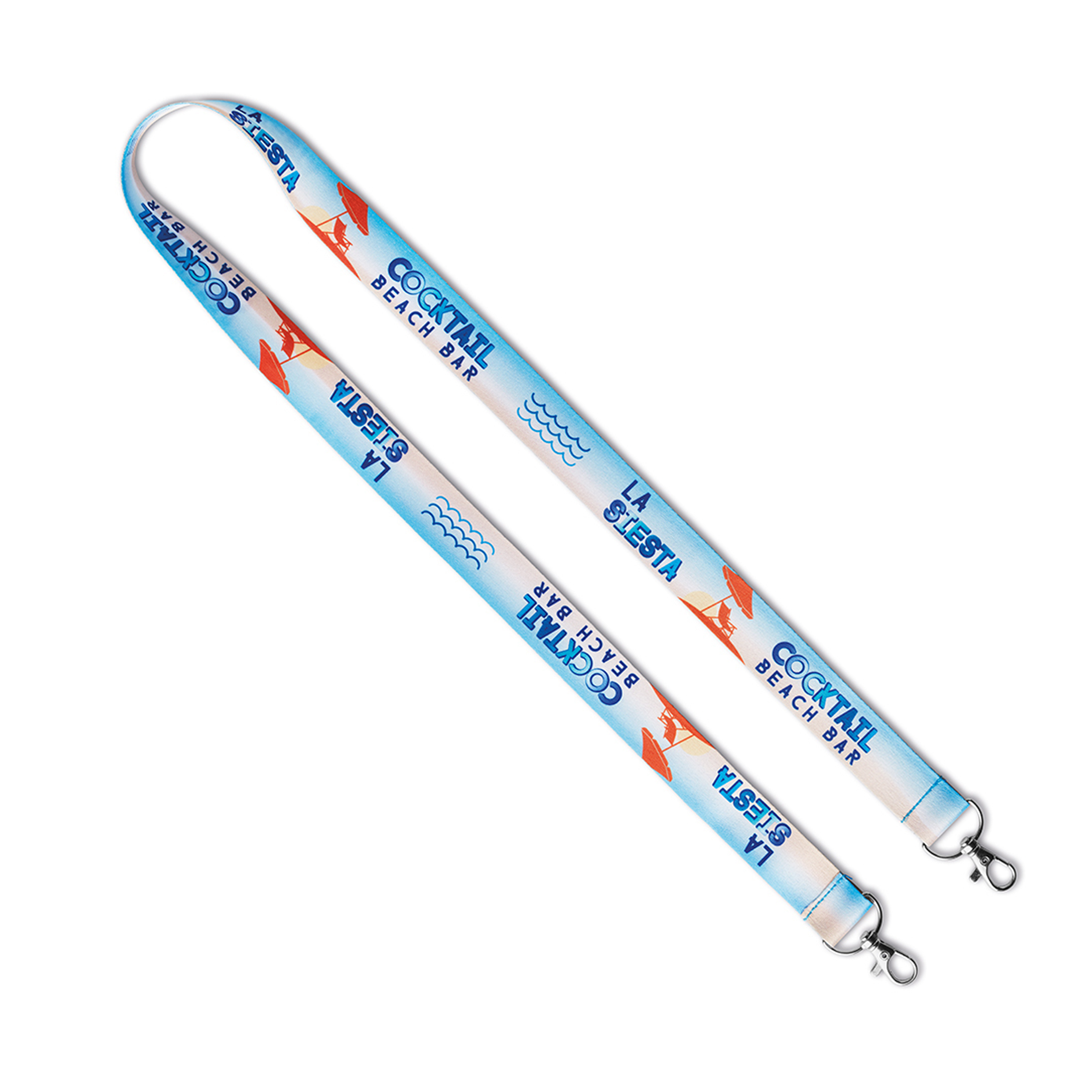 Hochwertiger Fotodruck-Polyester-Lanyard mit Doppelkarabiner - Waldmohr