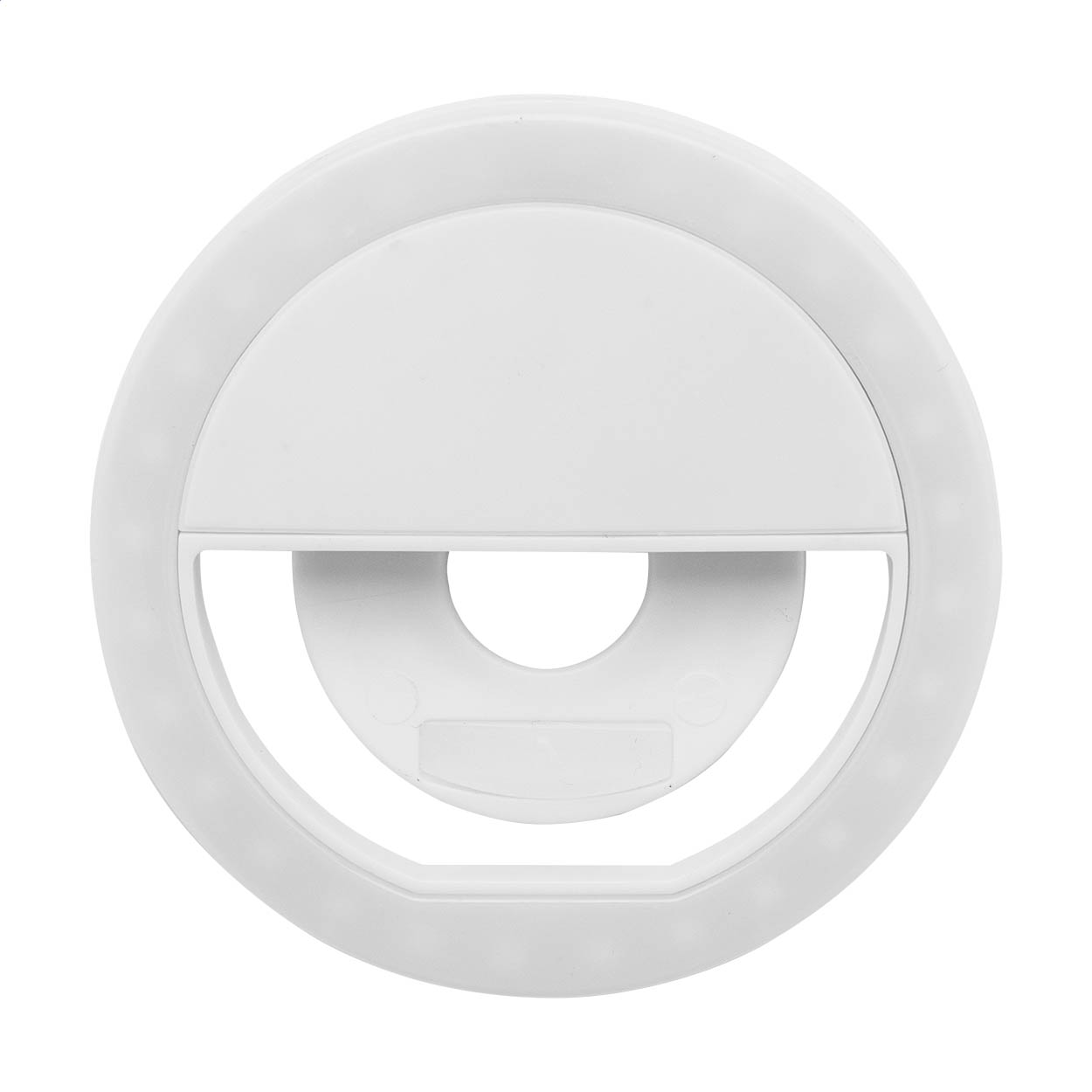 Radiance selfie ringlamp van gerecycled ABS met 28 leds en logo bedrukken met logo