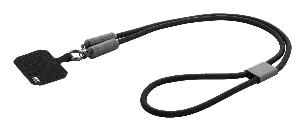 Snelkabel 60W RPET Mobiele Lanyard - Huldenberg bedrukken met logo