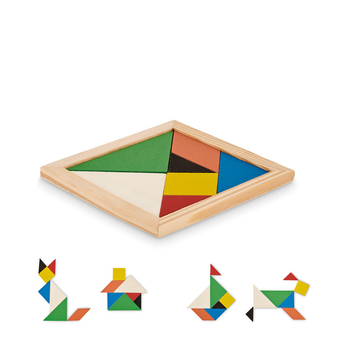 Houten Tangram Puzzel - Schendelbeke