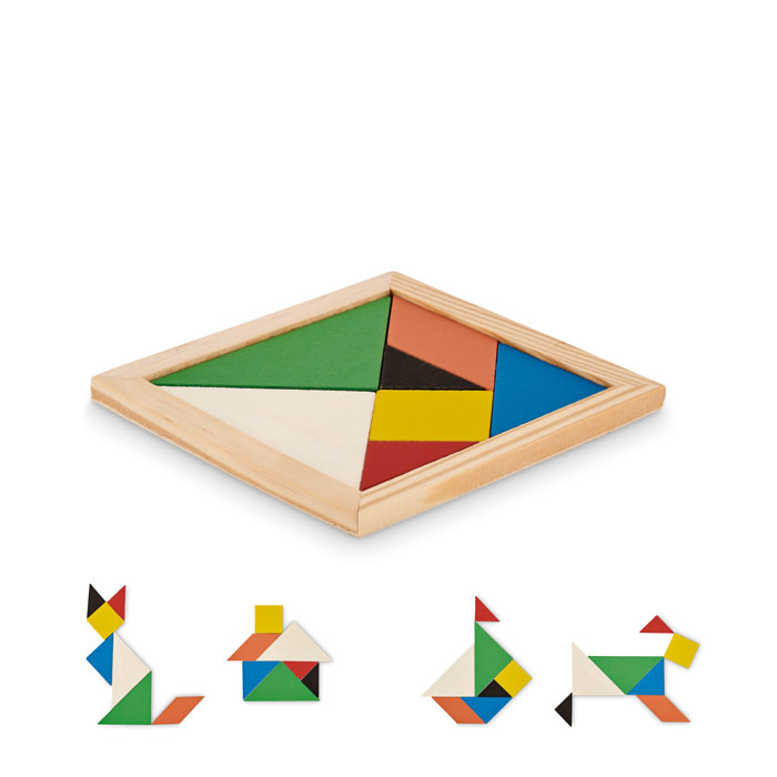Tangram puzzle in wood - Zaprinta Belgique