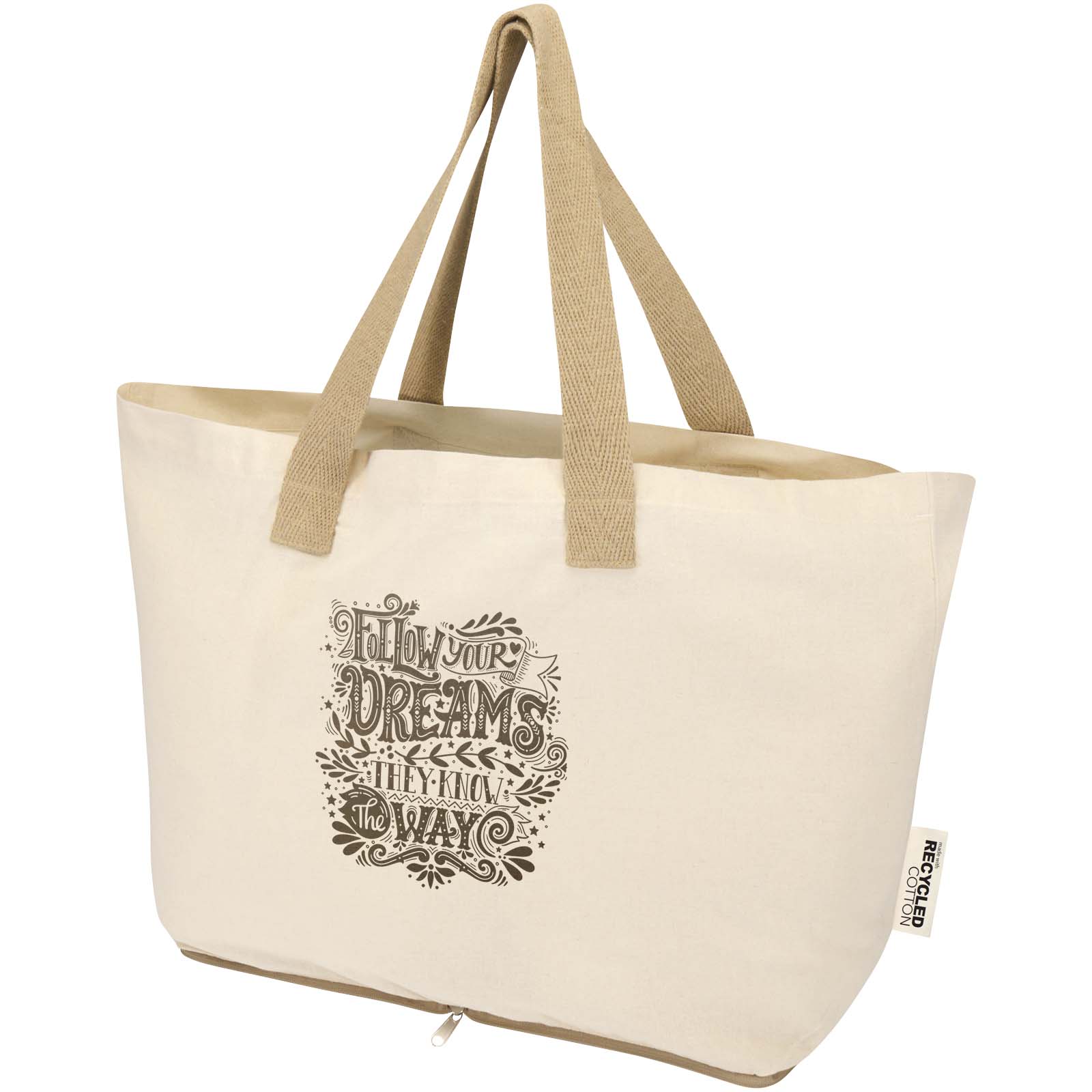 Sac à provisions pliable écologique - Souvigny-en-Sologne imprimé avec logo