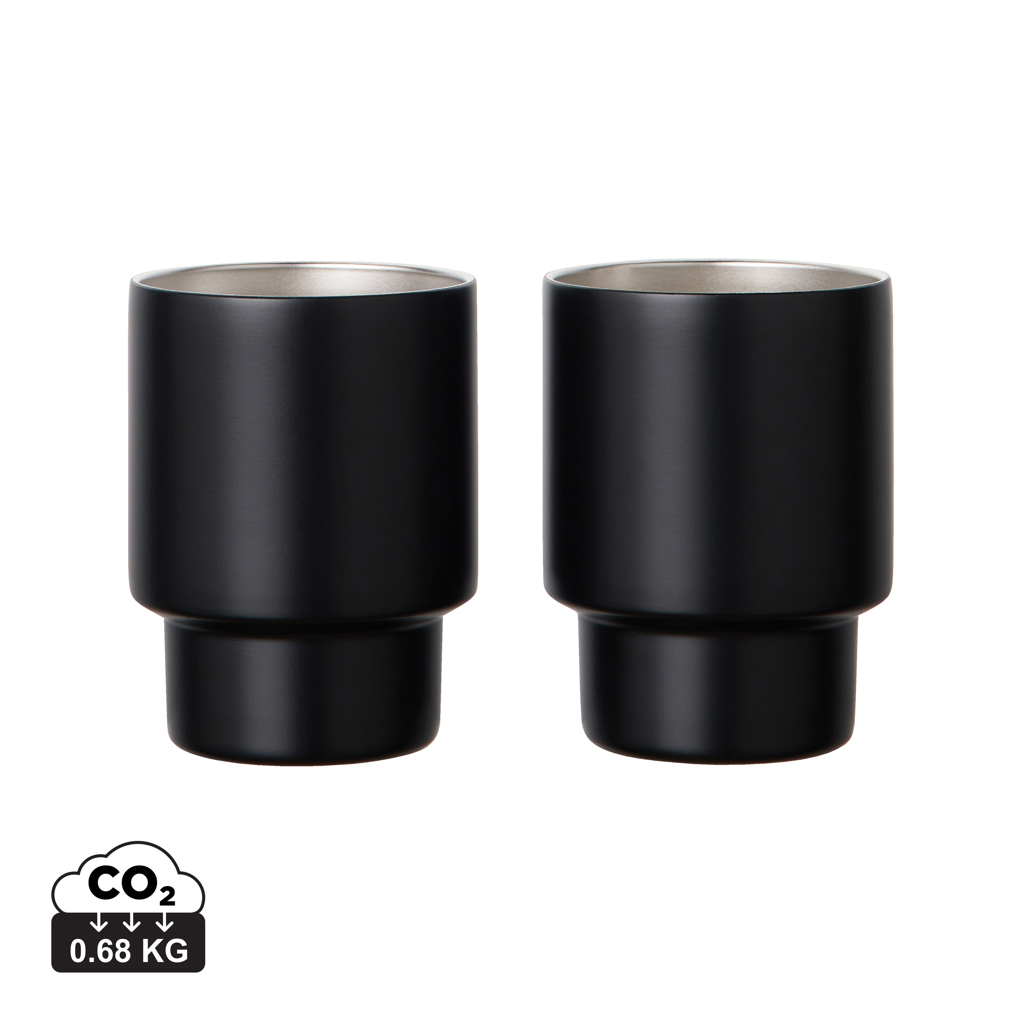 Élégance Nordique - Tasses empilables en acier recyclé - Fresne-Cauverville