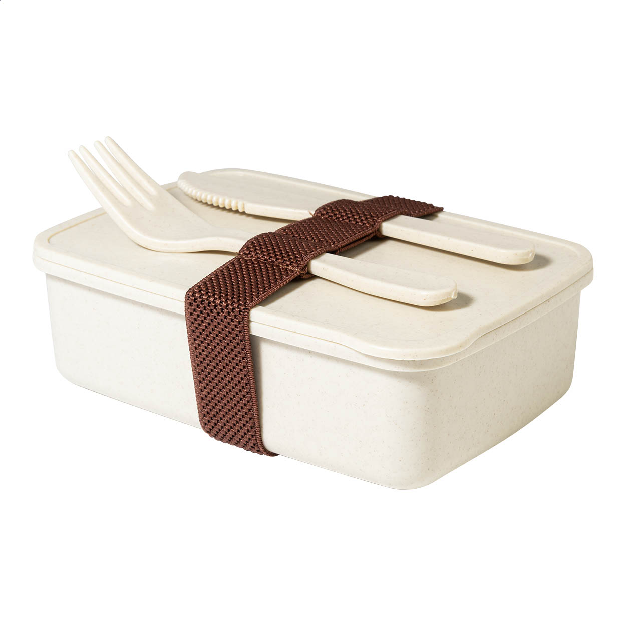 Adobo Lunchbox aus PP, 700 ml, mit Besteck und Ihrem Logo