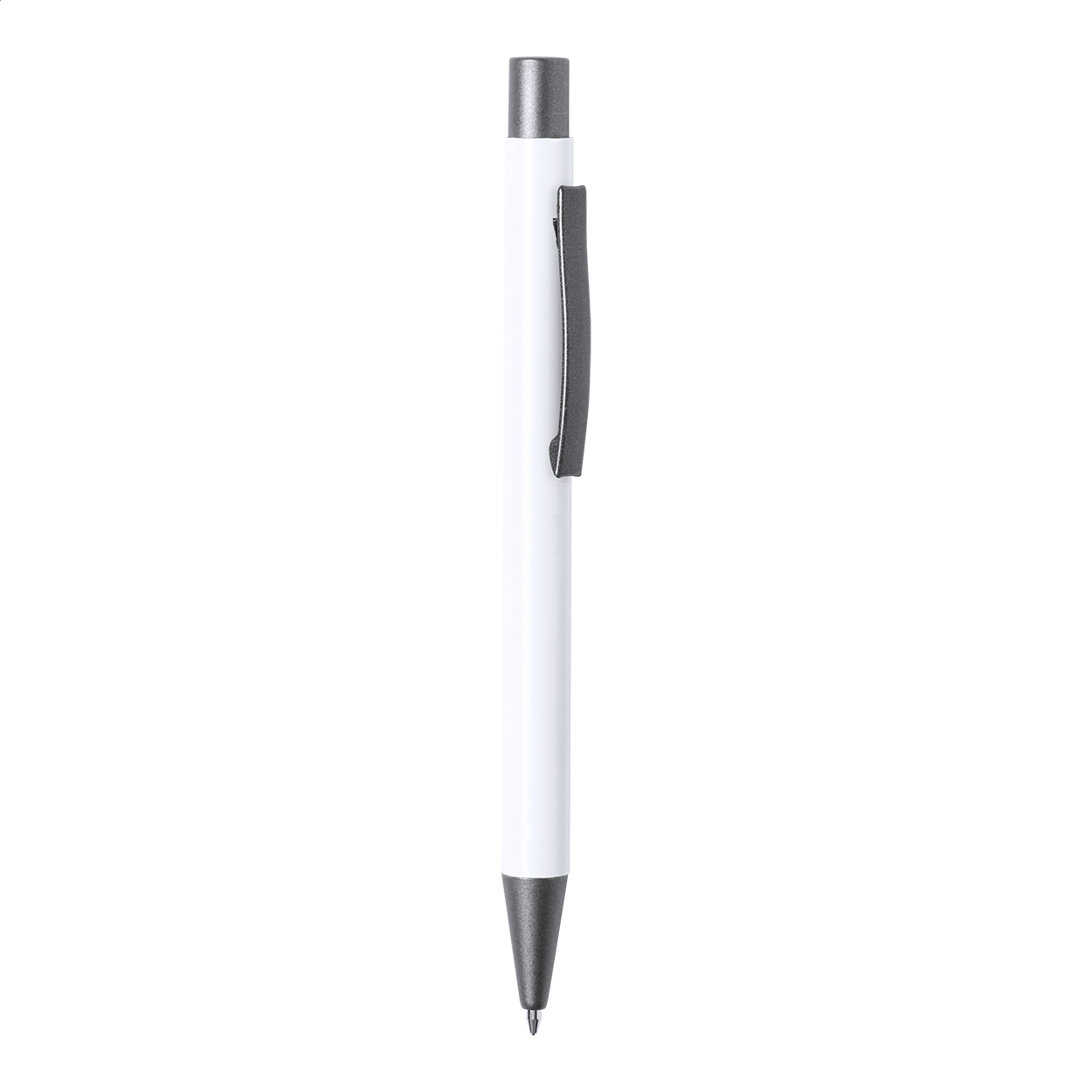 Stylo bille Ragul personnalisé en aluminium recyclé, finition gunmetal imprimé avec logo