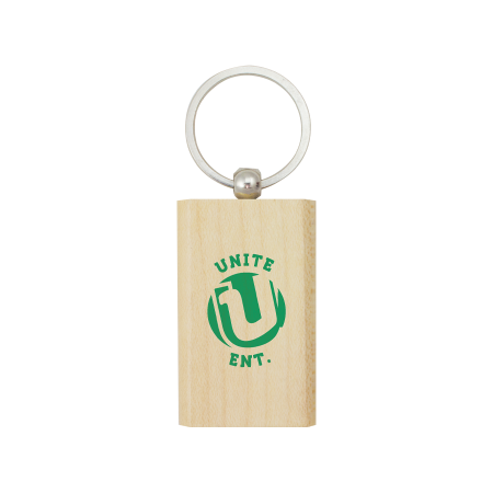 Rechthoekige Houten Sleutelhanger - Herzele