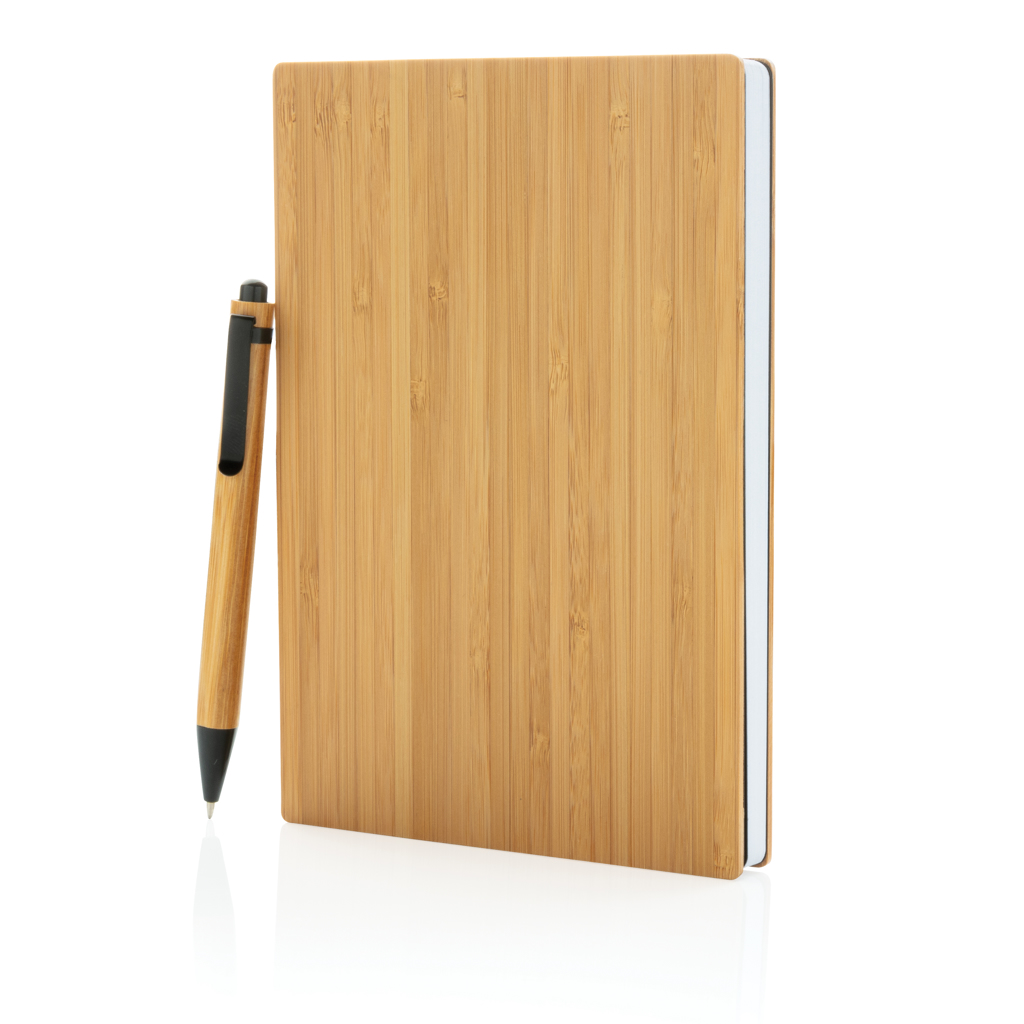 Set carnets de notes A5 et stylo en bambou - Zaprinta Belgique
