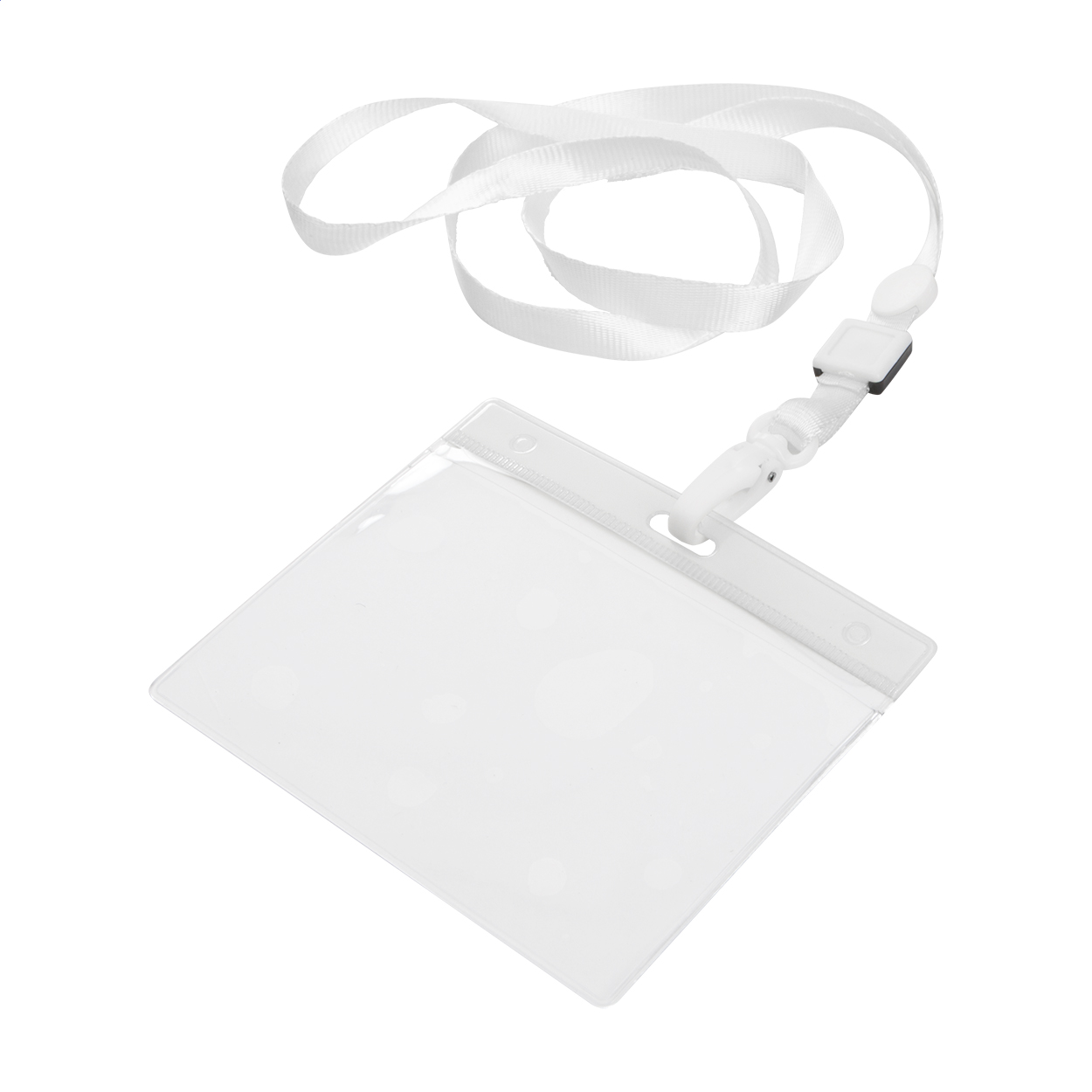 Lanyard porte-badge Ballek personnalisé en polyester avec mousqueton imprimé avec logo