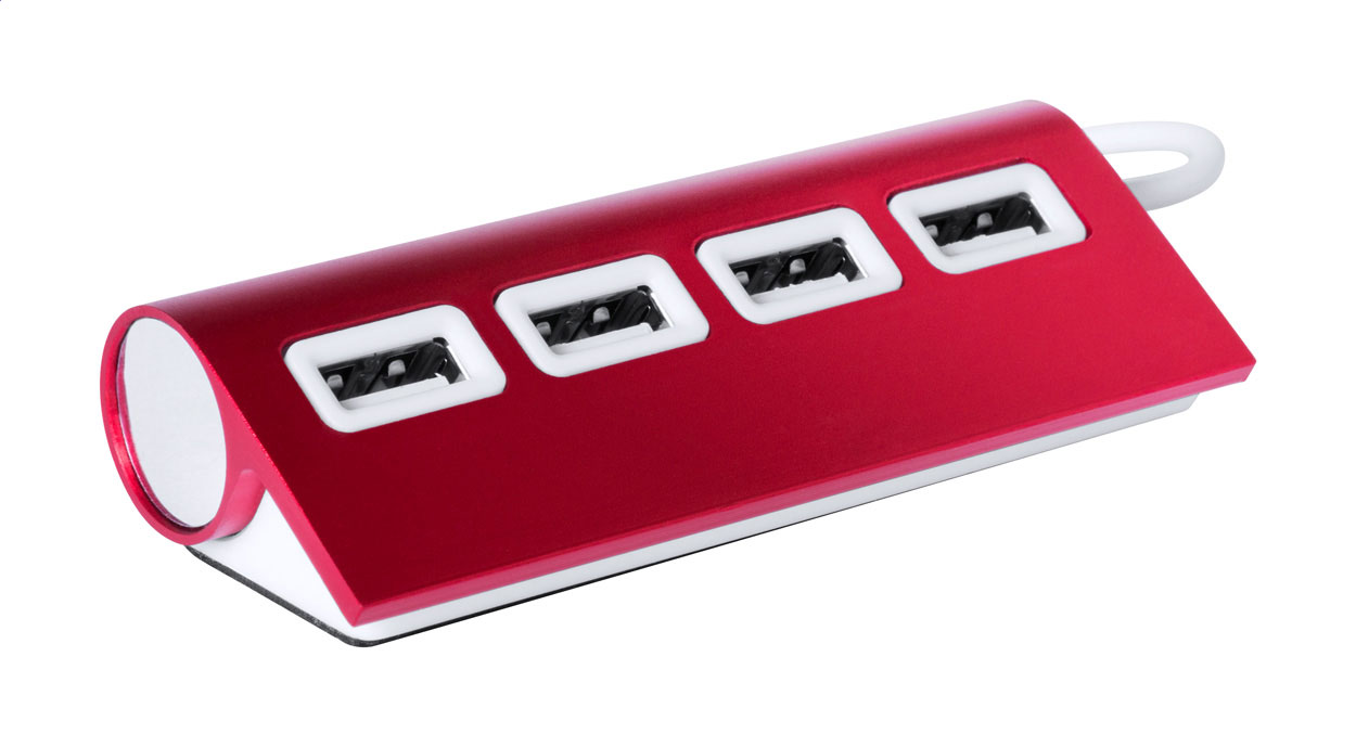 Aluminium USB Hub mit 4 Anschlüssen - Adelsheim