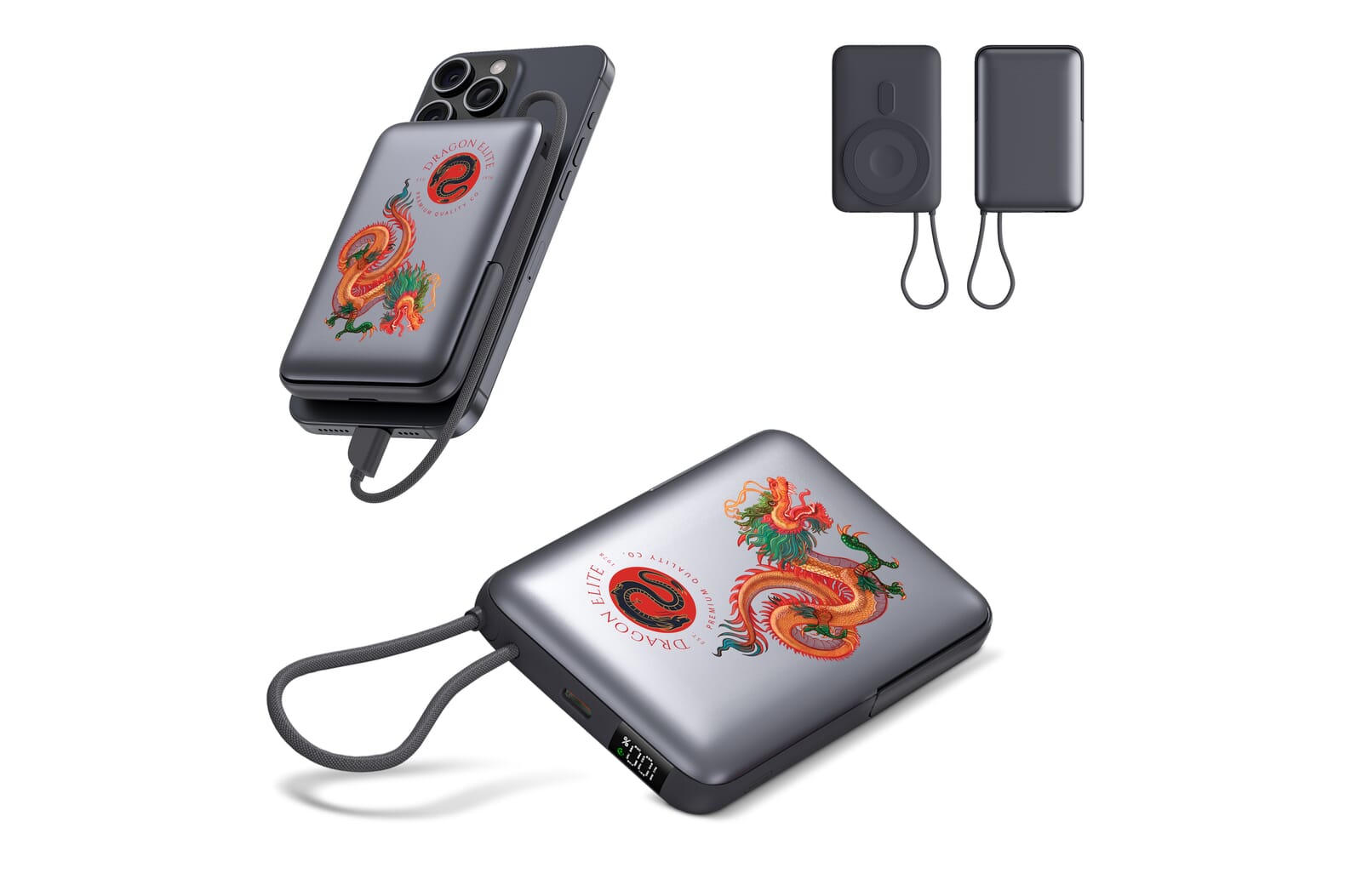 Nova Draadloze Powerbank Geschikt voor MagSafe en Apple Watch 10000 mAh bedrukken met logo