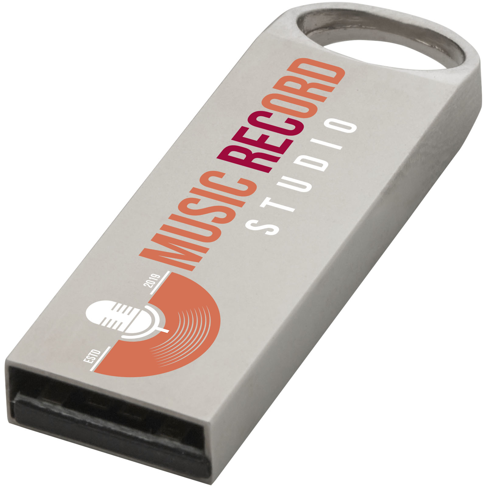 Kompakter, leichter USB 3.0-Stick aus Metall mit Logo, modernes Design