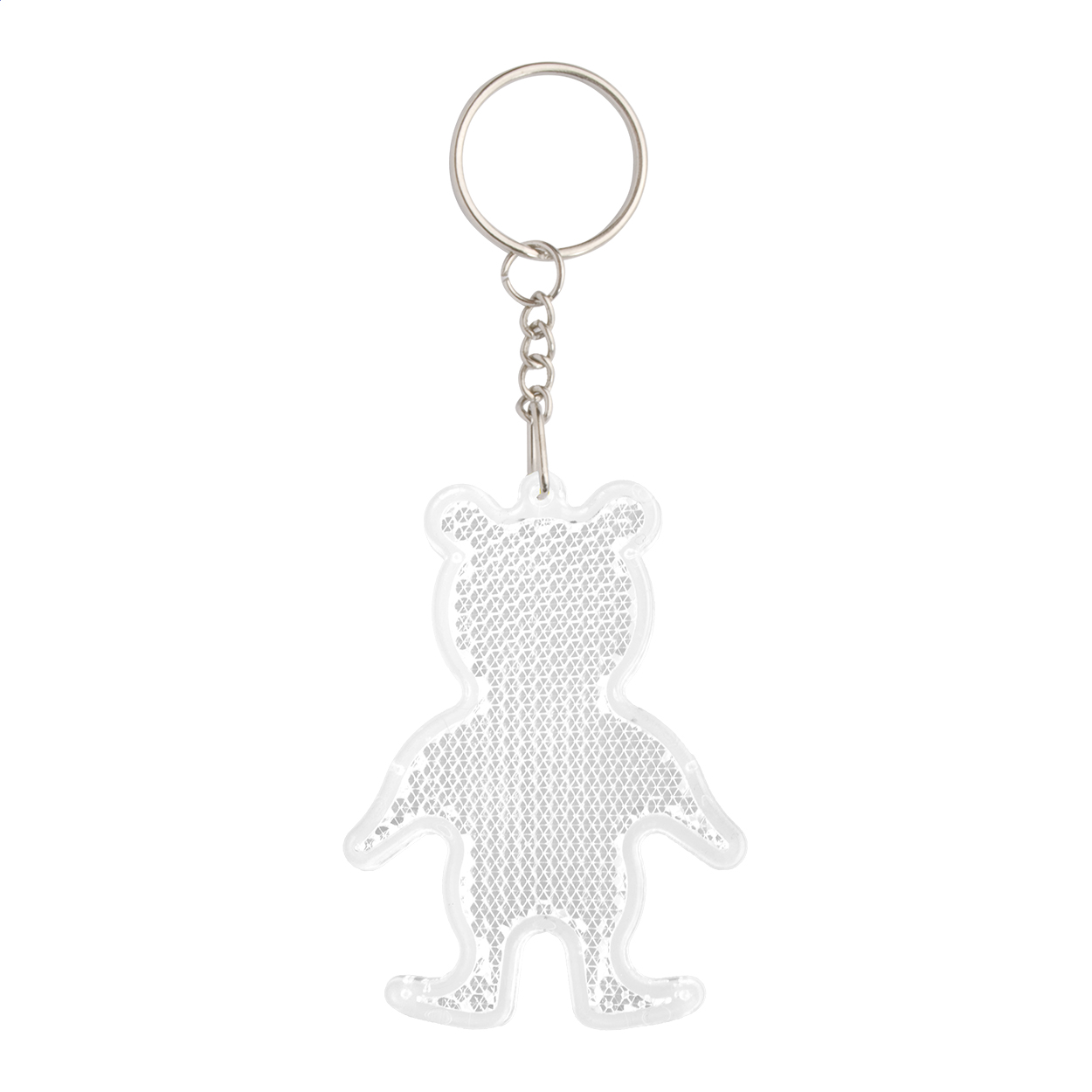 Safebear reflecterende sleutelhanger in berenvorm met logo bedrukken met logo