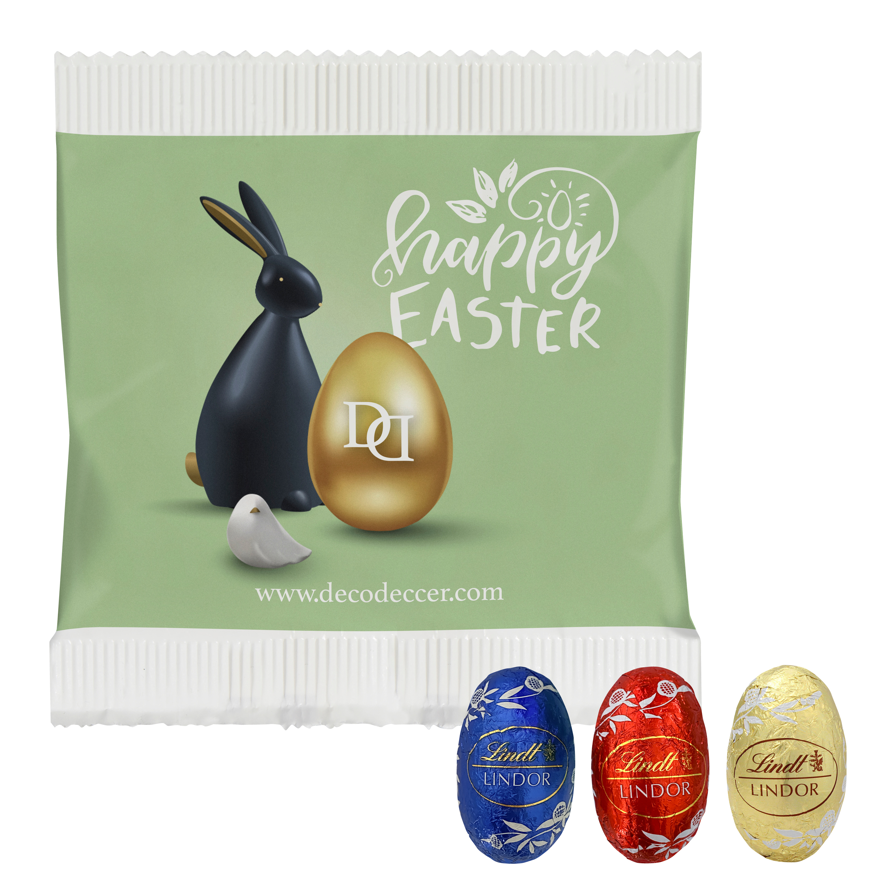 Trio d'Oeufs Lindor en Sac de Papier - Vaudevant imprimé avec logo