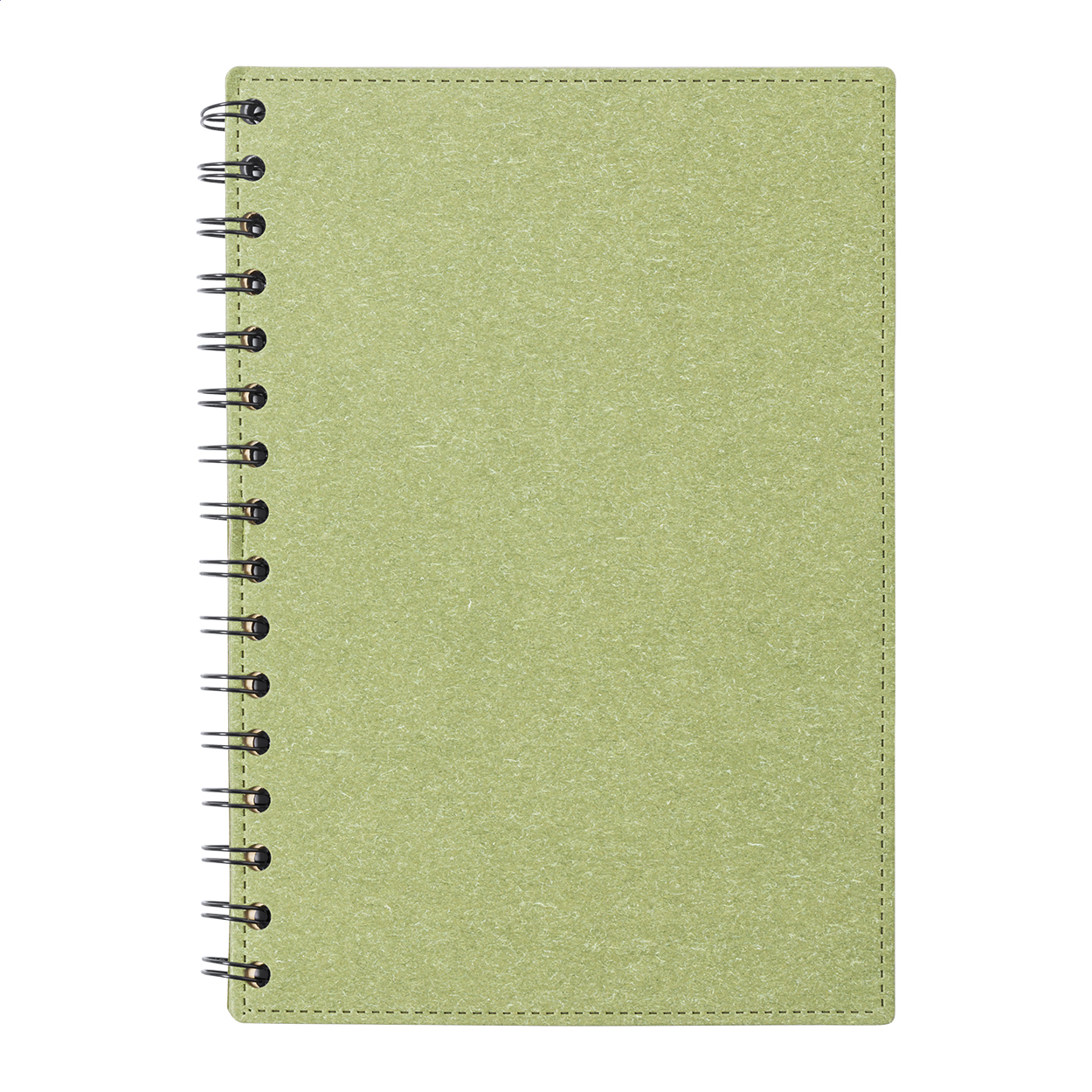 Carnet à spirale A5 Biloba personnalisé en papier recyclé, couverture rigide