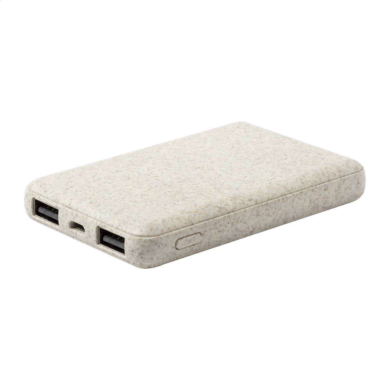 Durum Powerbank aus ökologischem Weizenstroh mit 5000 mAh und Ihrem Logo