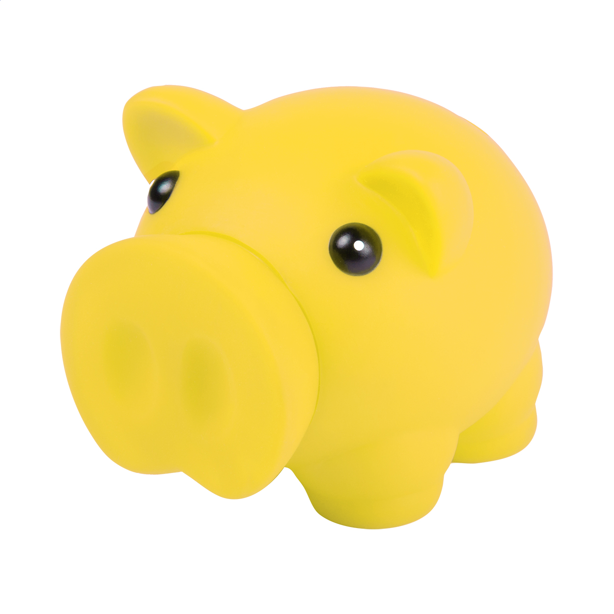Oiban Sparschwein aus Kunststoff mit abnehmbarer Nase und Logo