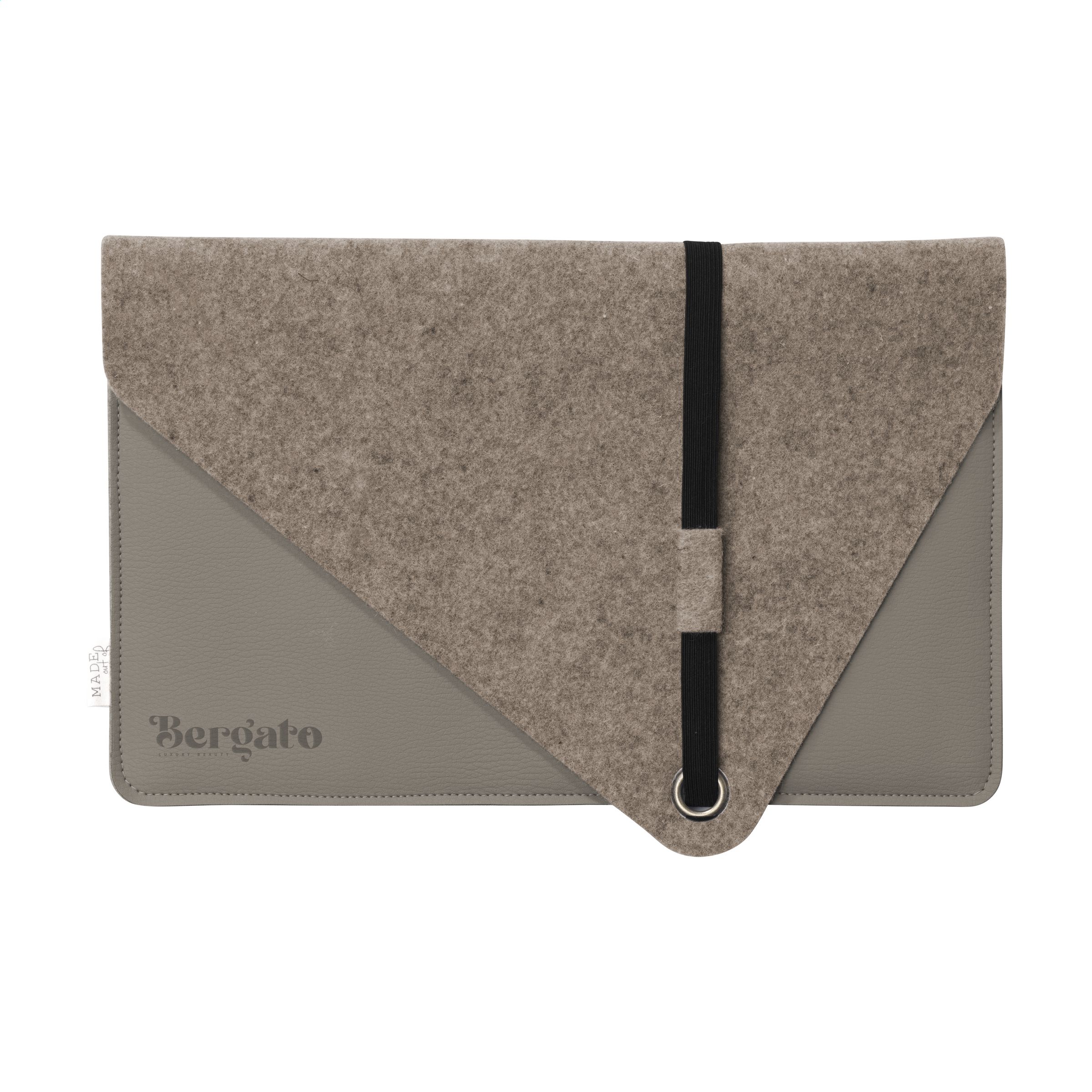 Recycled Felt & Apple Leather Laptop Sleeve 13 inch - Zaprinta Belgique