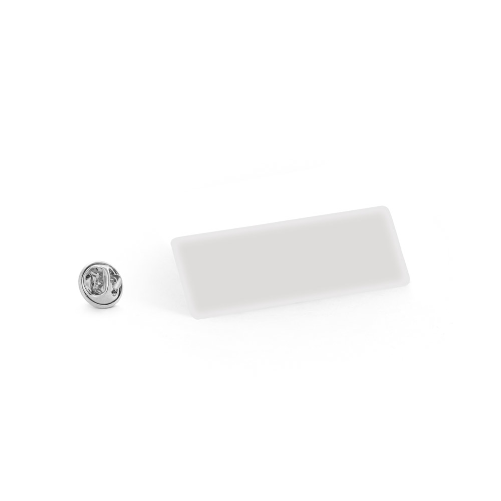Doming 9 rechthoekige flexibele badge met uw logo, 35 × 12 mm