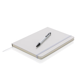 Basic hardcover A5 notebook with stylus pen, royal blue - Zaprinta Belgique