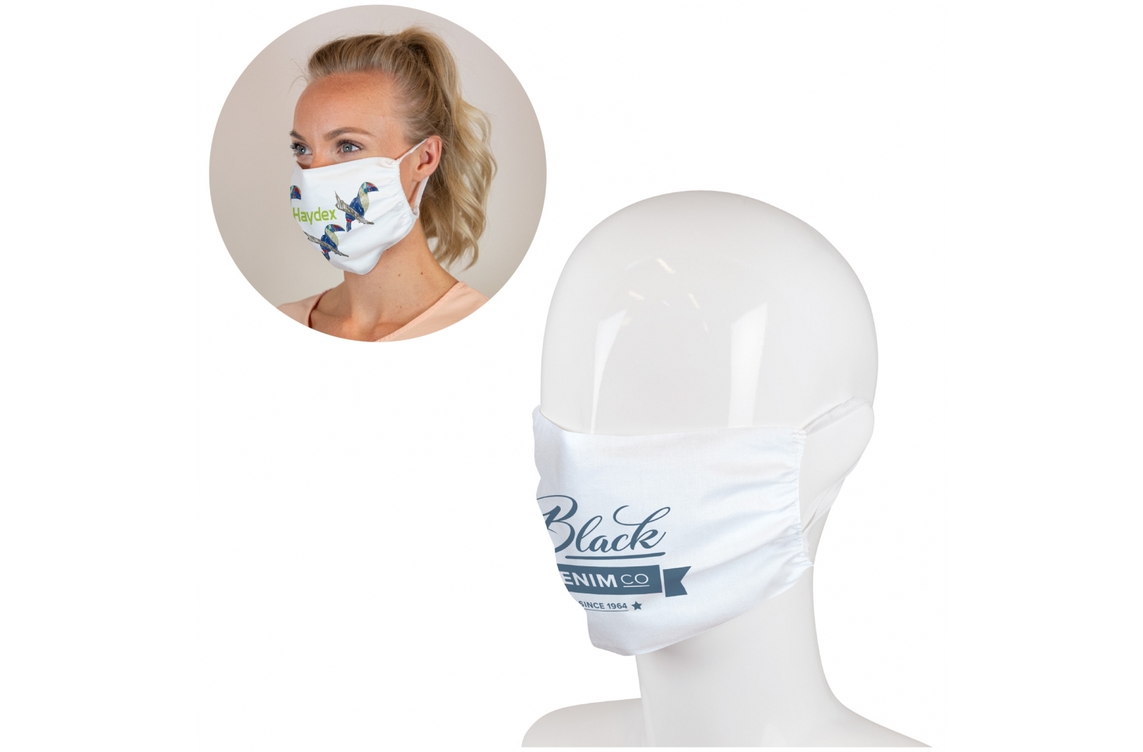 Masque facial réutilisable en polyester à double couche - Lilas - Zaprinta Belgique