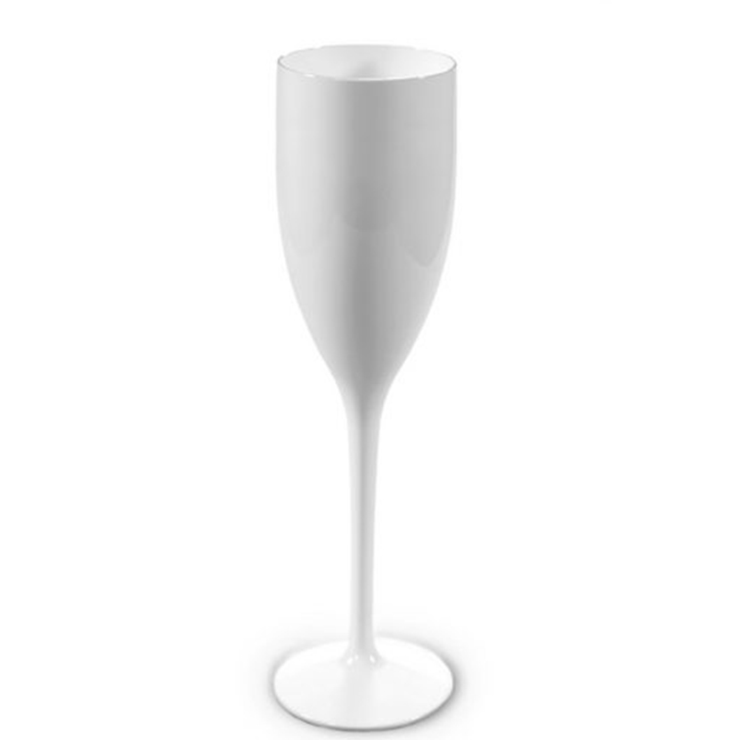 Flûte de champagne blanche personnalisée (15 cl) - Marie