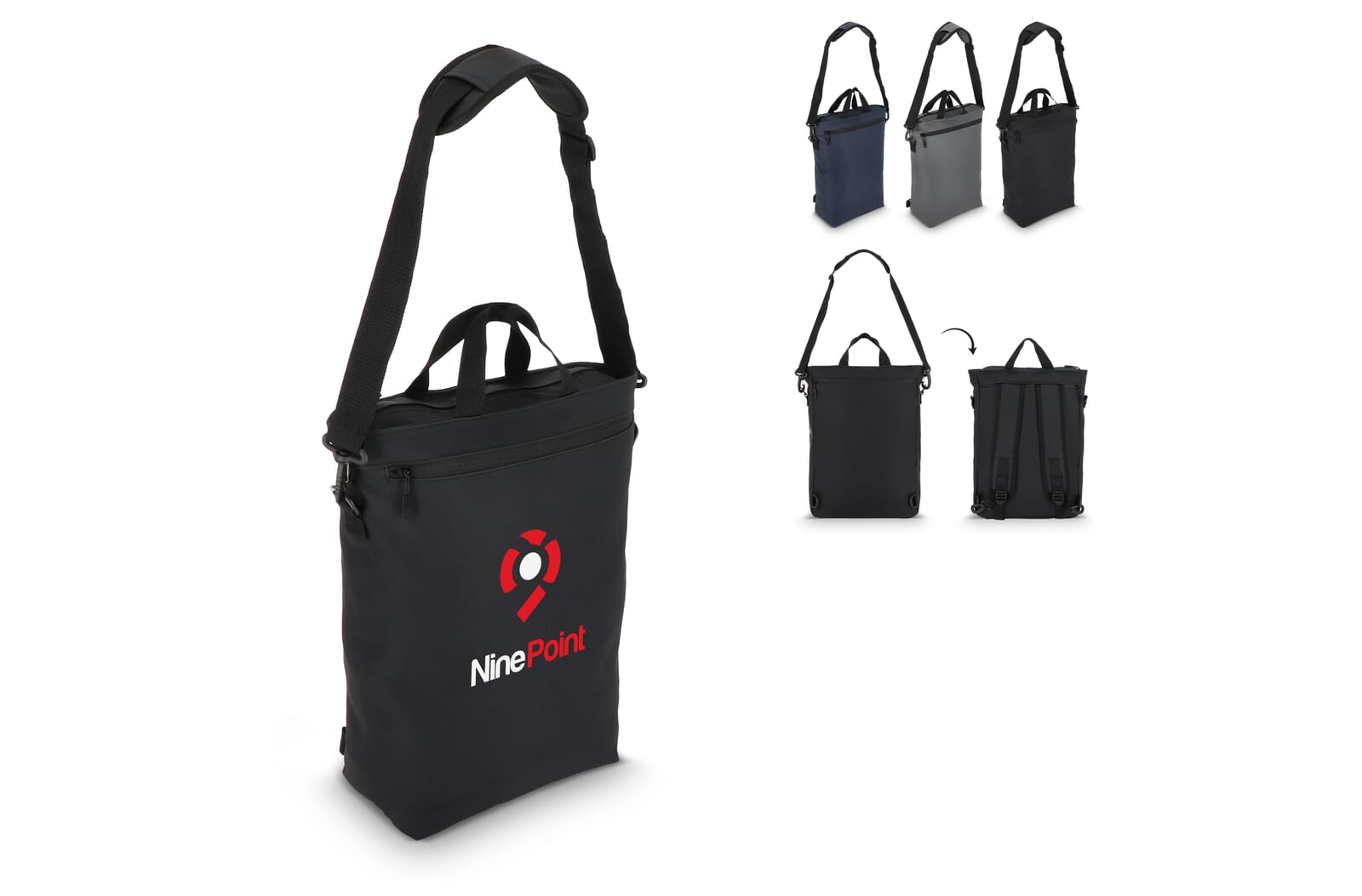Verwandlungs-Rucksack aus PU für Laptops bis 15,6 Zoll - Rheinstetten