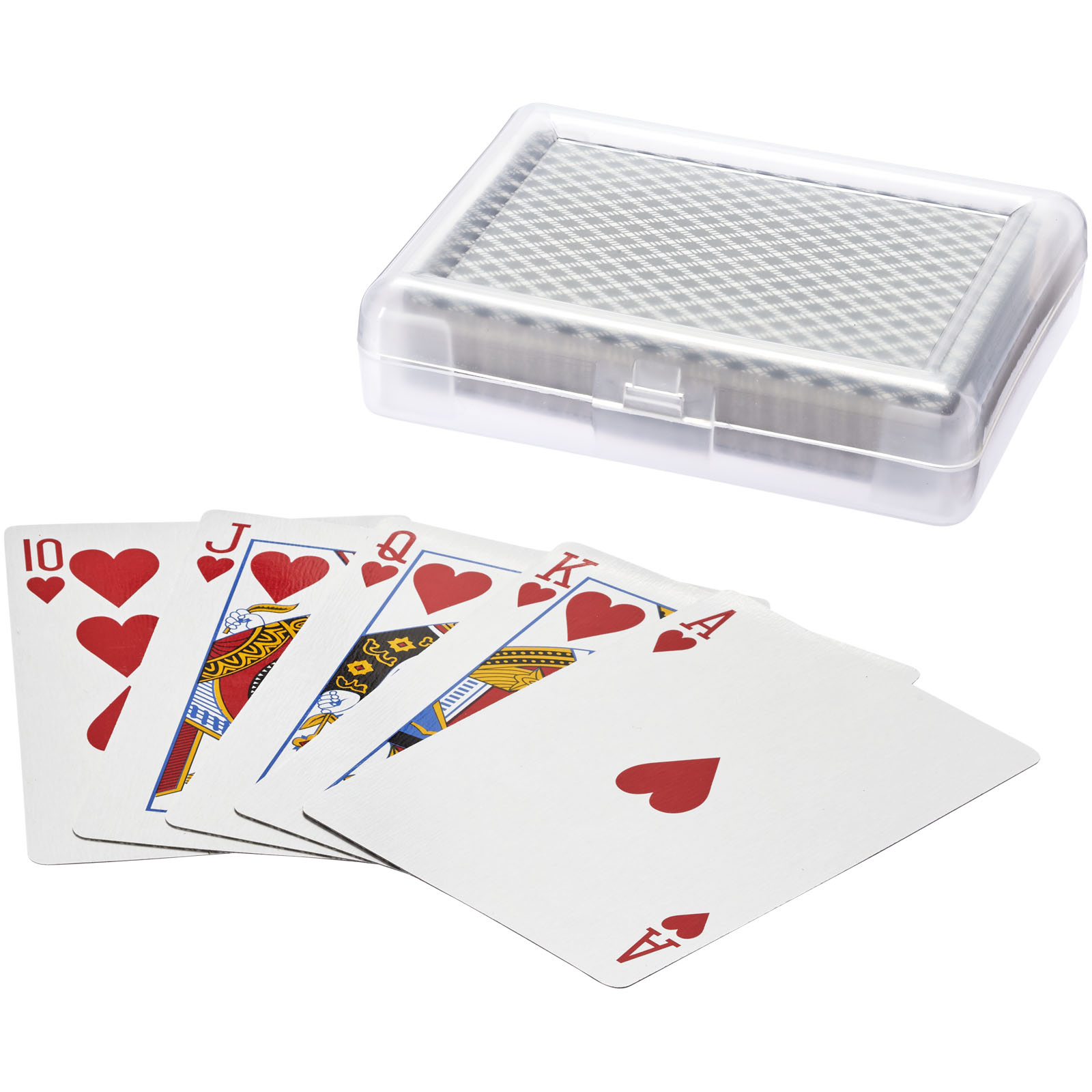 Jeu de cartes dans un étui plastique personnalisable - JCA04