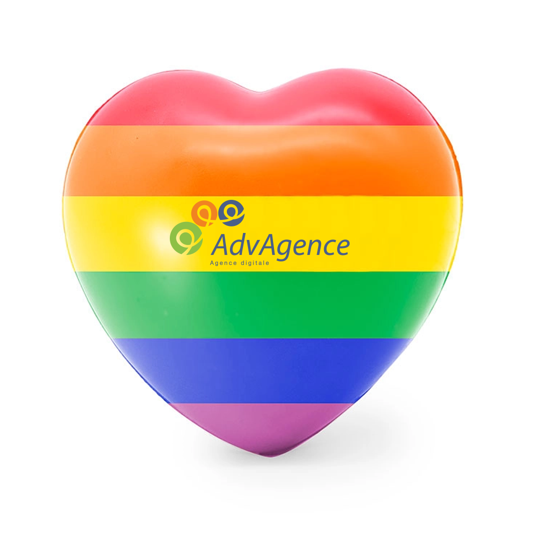 Jouet Antistress Cœur Arc-en-Ciel - Saint-Clément-sur-Valsonne