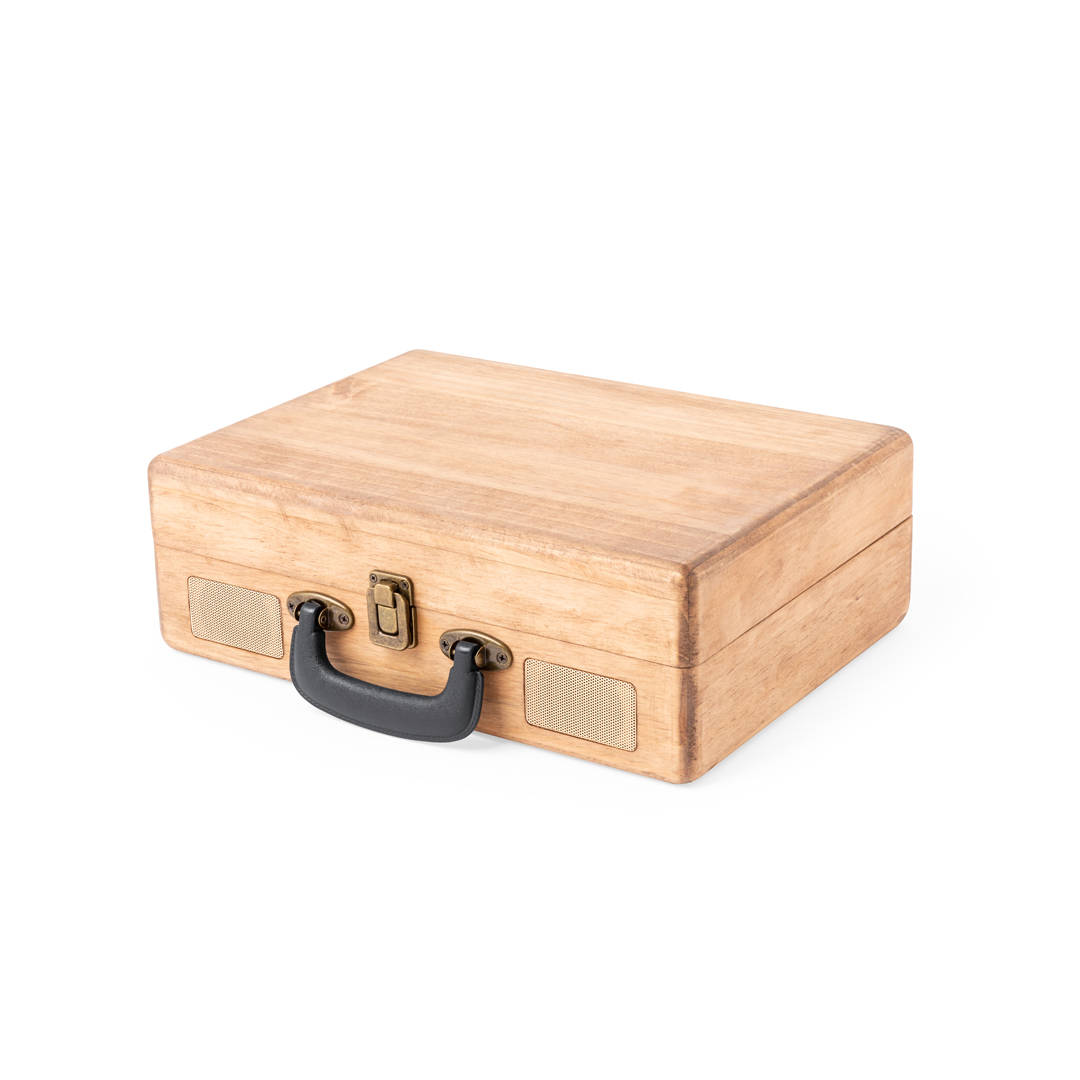 Houten Draagbare Platenspeler - Hoegaarden