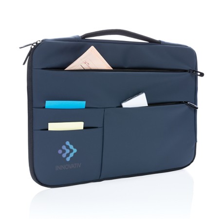 Gladde PU Laptophoes met Handvat - Boom
