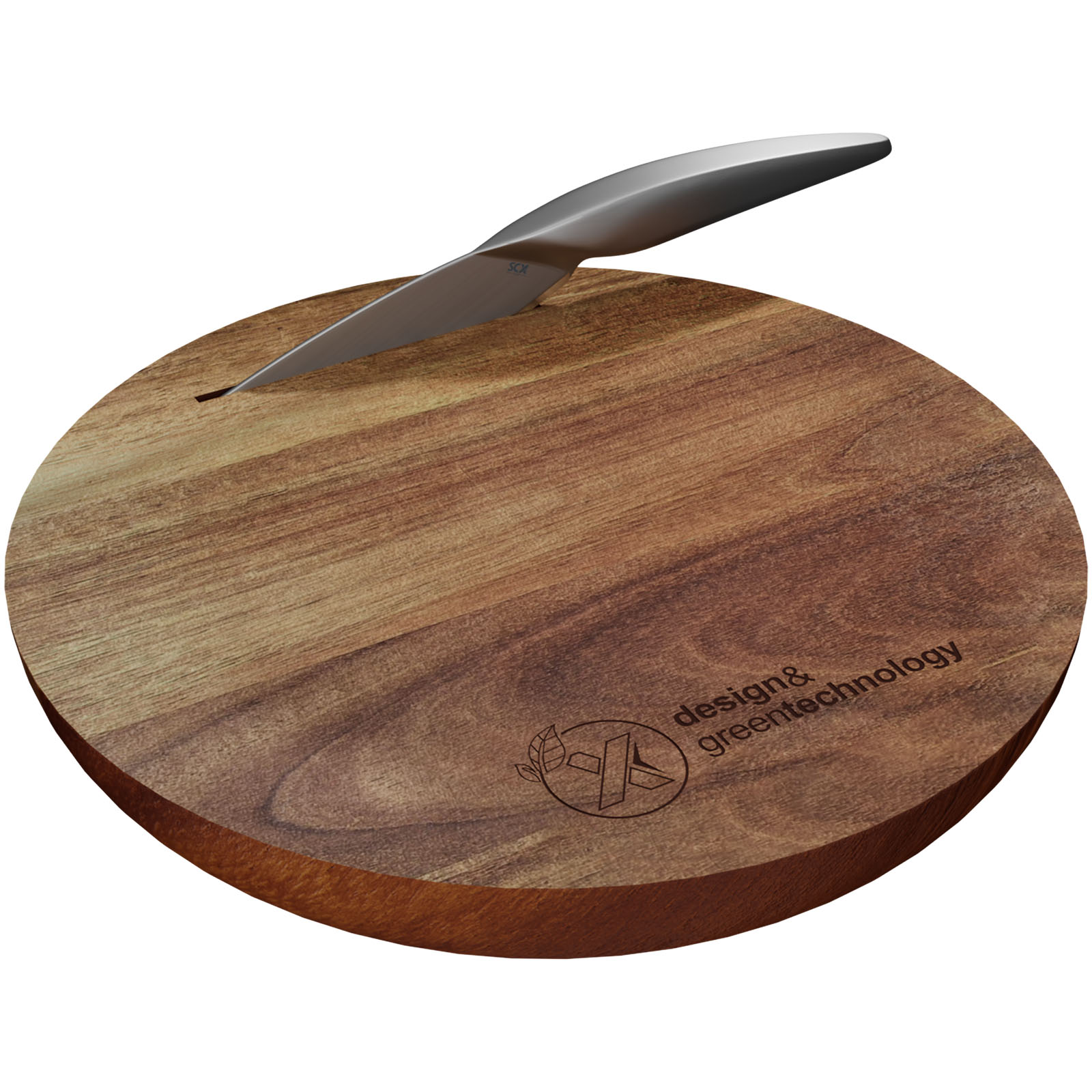 Planche à découper en bois d'acacia et ensemble de couteaux en acier inoxydable - Douzains - Zaprinta Belgique