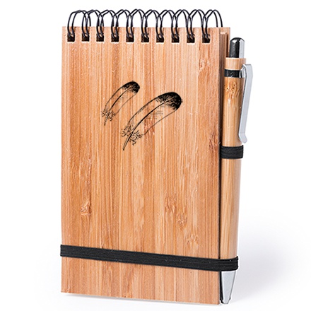 Cahier personnalisé en bambou stylo inclus 70 feuilles 10x15x1,6 cm - Sydney - Zaprinta Belgique