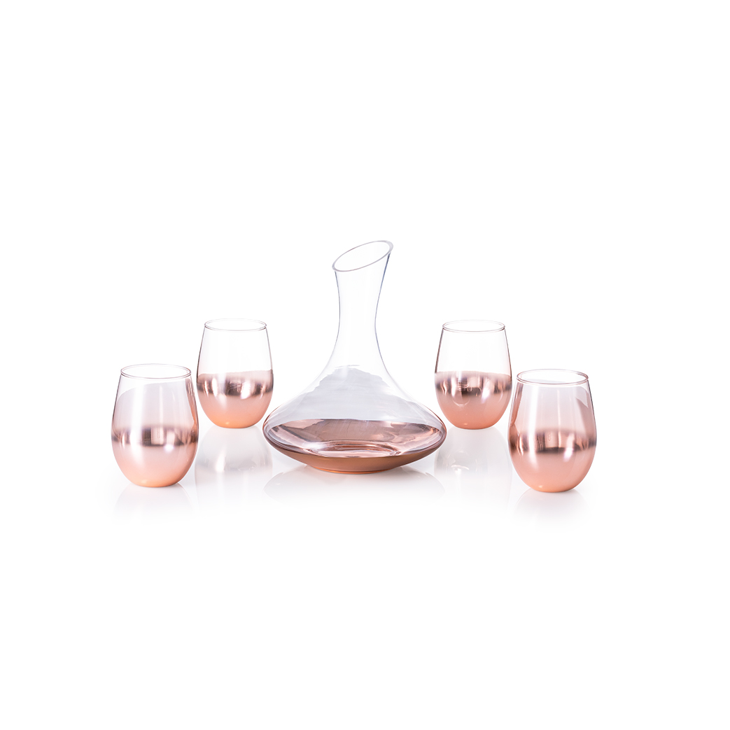 Ensemble de vin à l'essence de rose