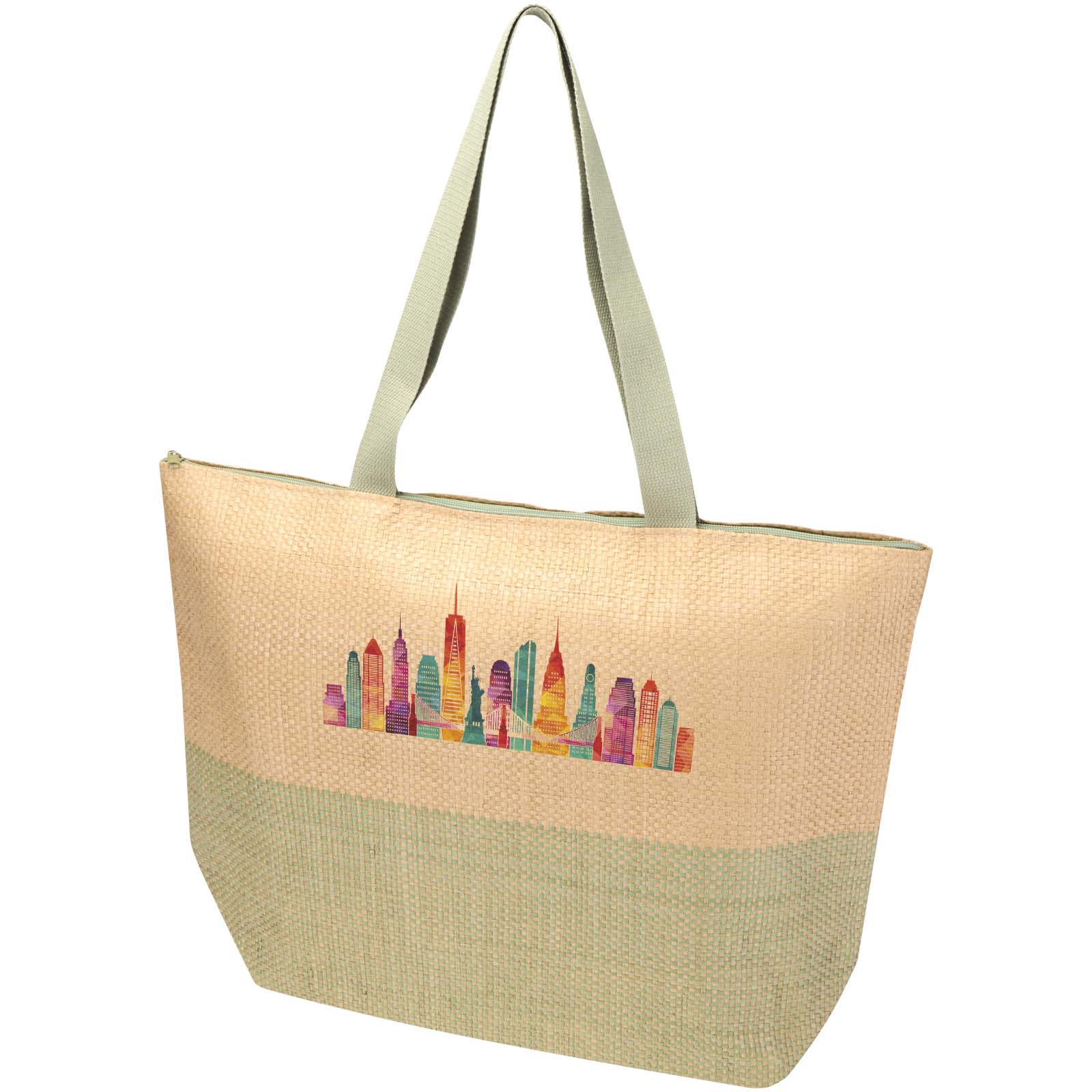 Rhythm große Tragetasche mit Reißverschluss 21 L aus Strohpapier