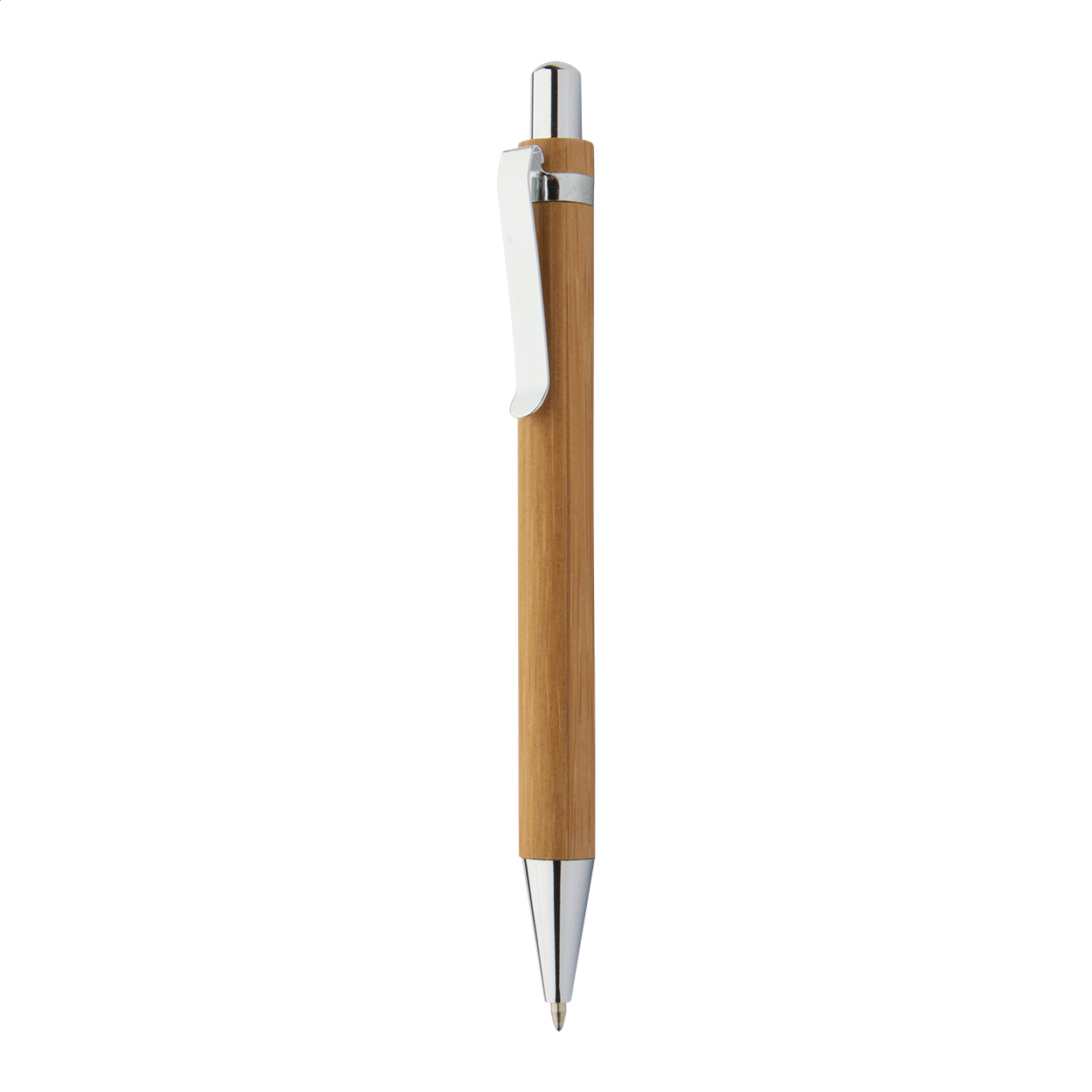 Bashania Black bamboe balpen met logo, zwarte inkt bedrukken met logo