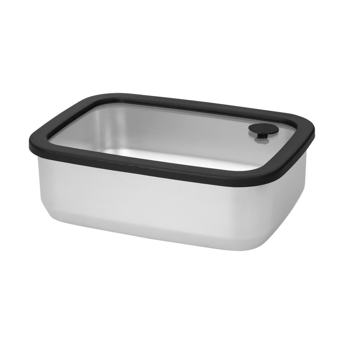 Boîte à déjeuner inox avec couvercle en verre Gourmet - Ouvrouer-les-Champs