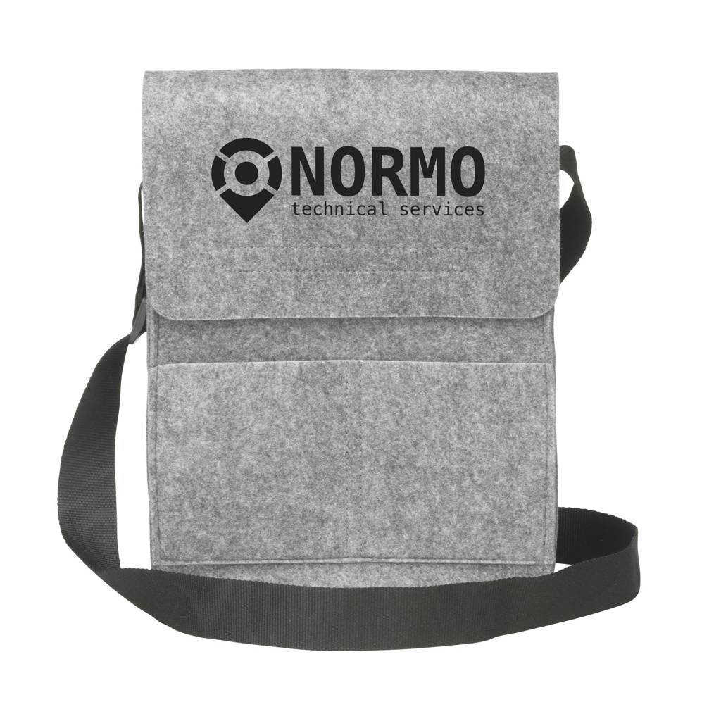 Sac bandoulière personnalisé en feutre - Macao imprimé avec logo