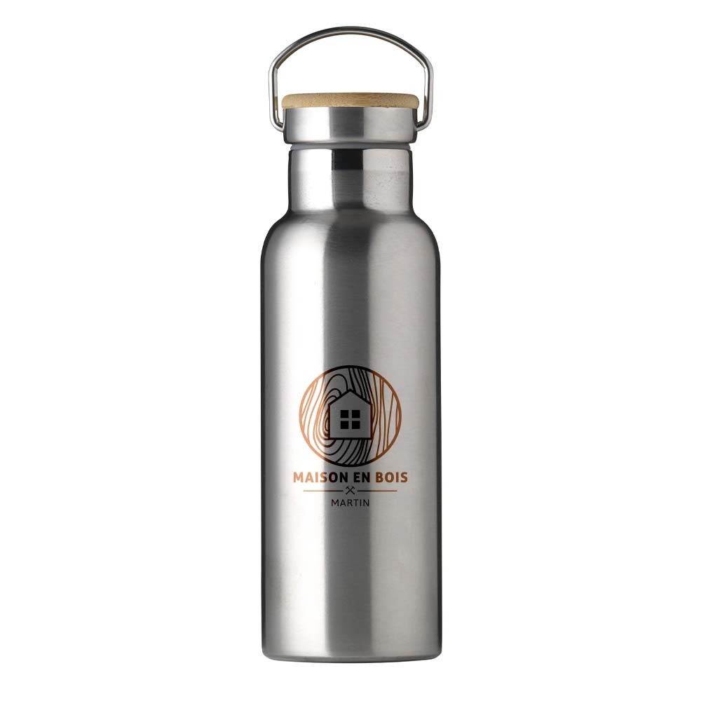 Recycelte, vakuumisolierte Trinkflasche aus Edelstahl - Kellinghusen 