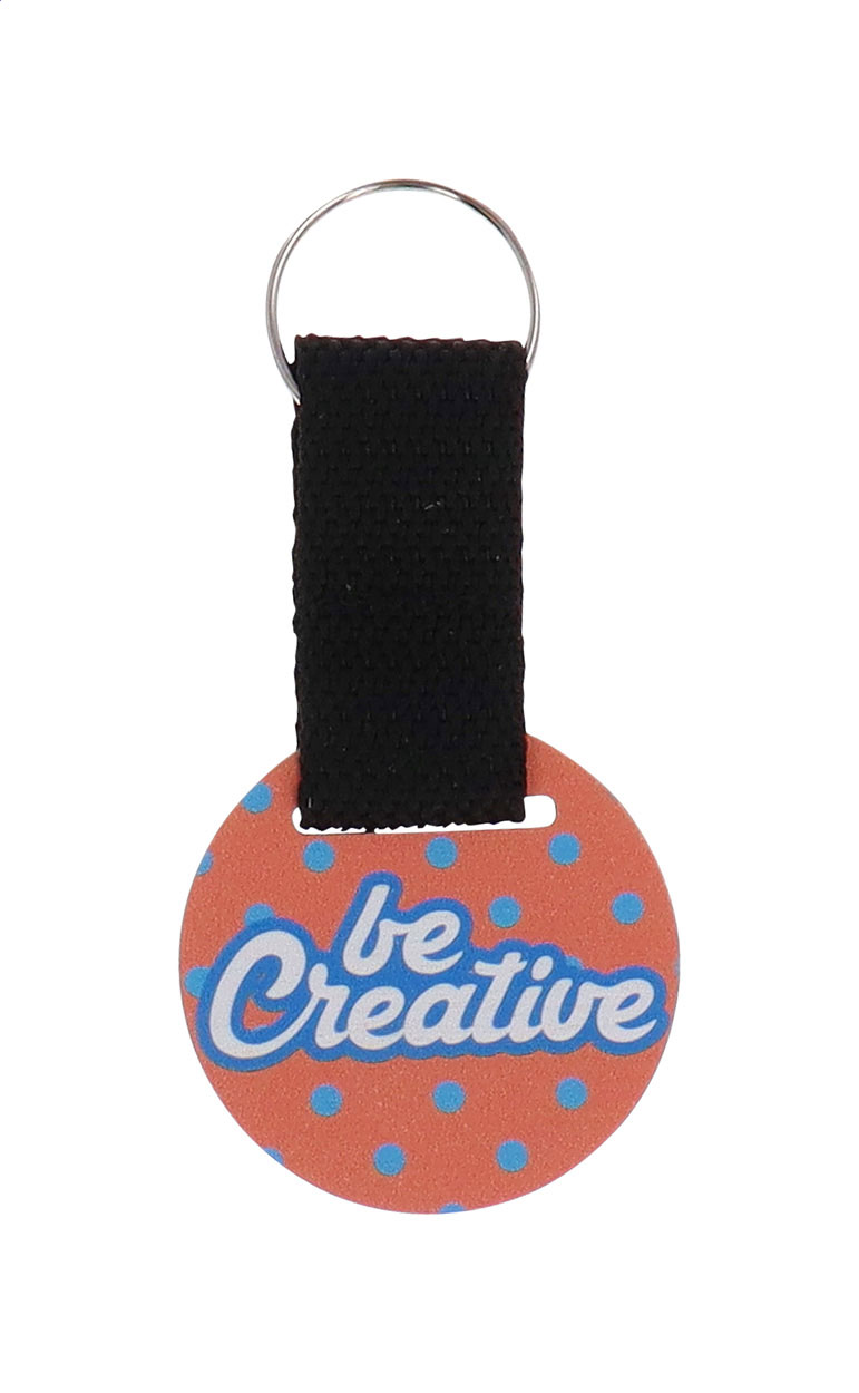 Houten Sleutelhanger met Polyester Band - Horebeke bedrukken met logo